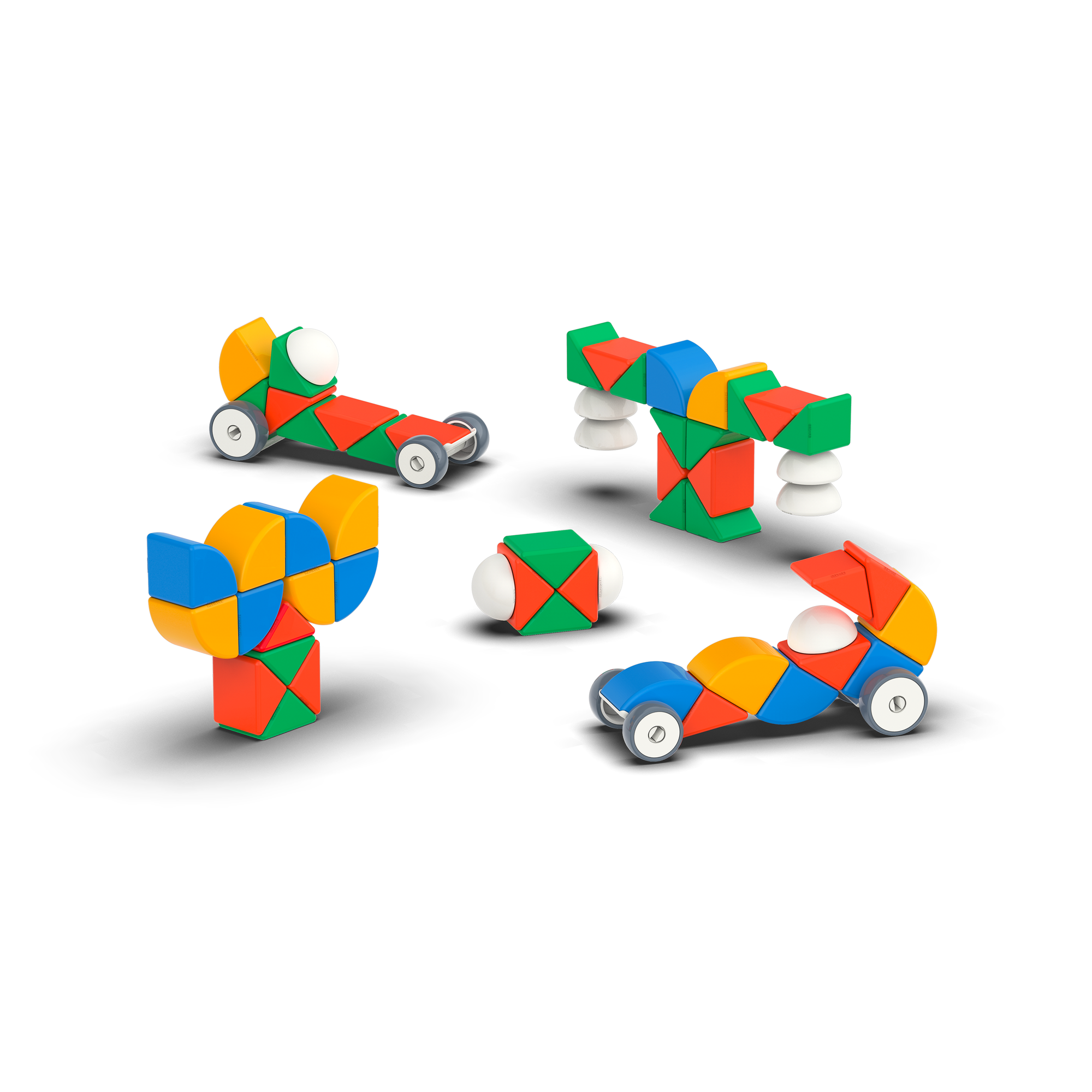 Education Magicube 4 Shapes Recycled Bulk 80 pcs, Geomag
