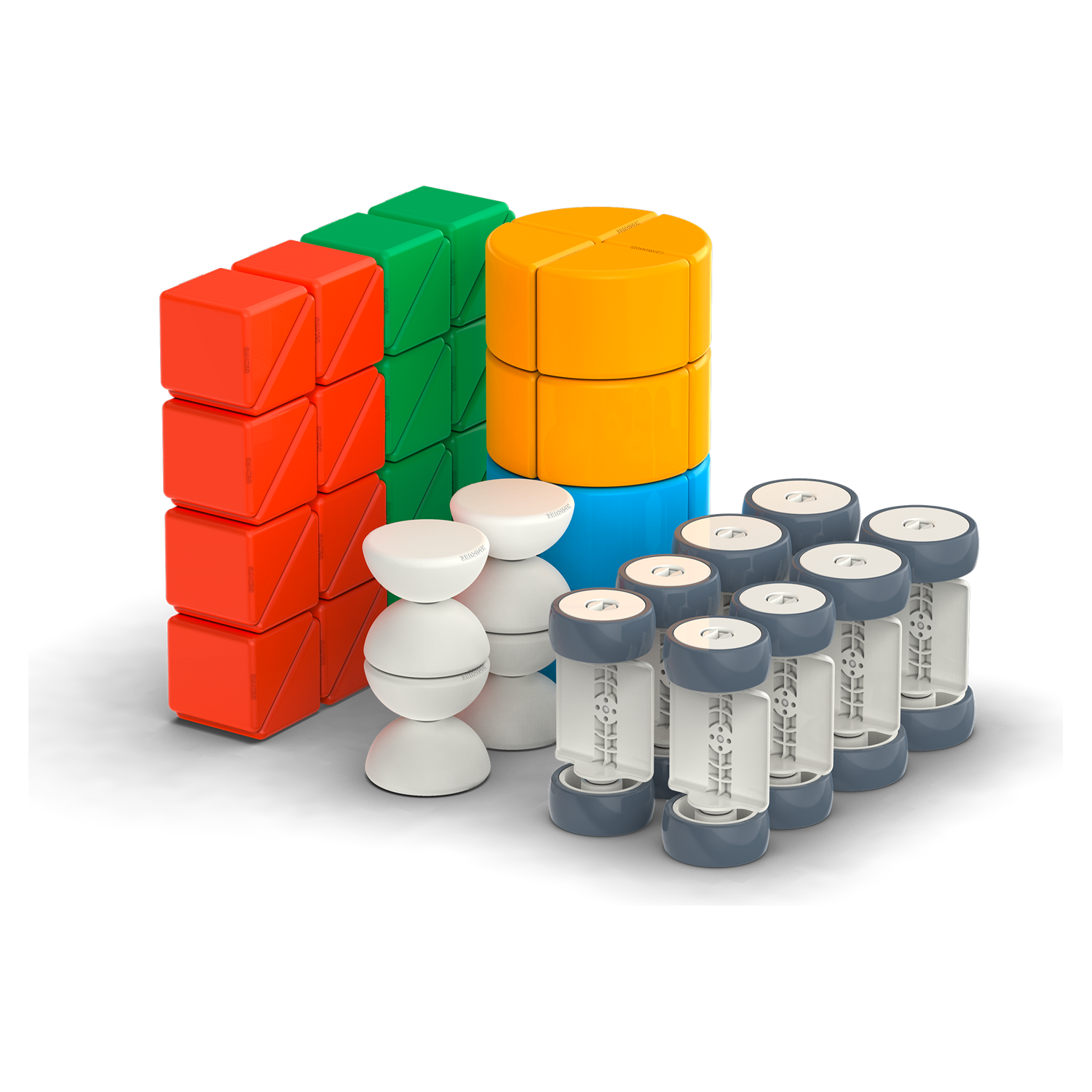 Education Magicube 4 Shapes Recycled Bulk 80 pcs, Geomag
