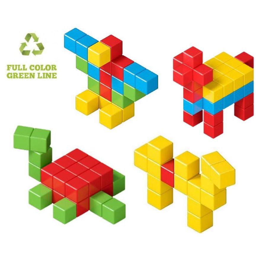 Education Magicube Full Color Recycled Bulk 128 pcs, Geomag