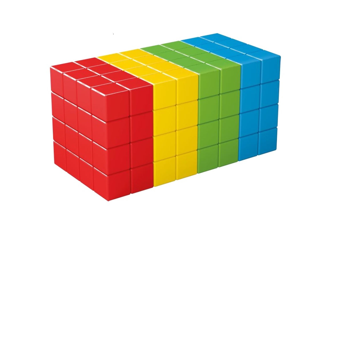 Education Magicube Full Color Recycled Bulk 128 pcs, Geomag