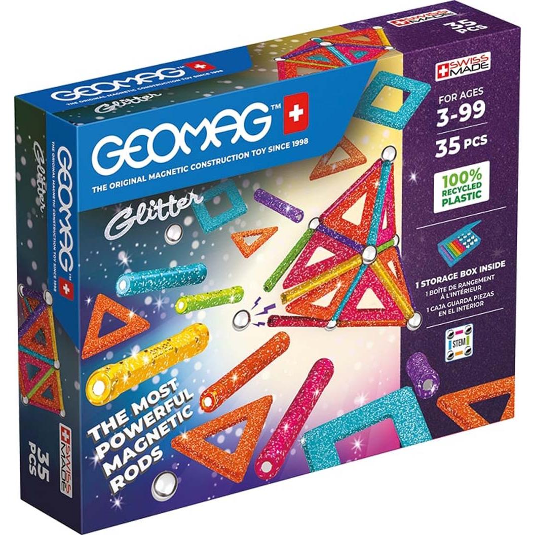 Glitter Recycled Panels 35 pcs, Geomag