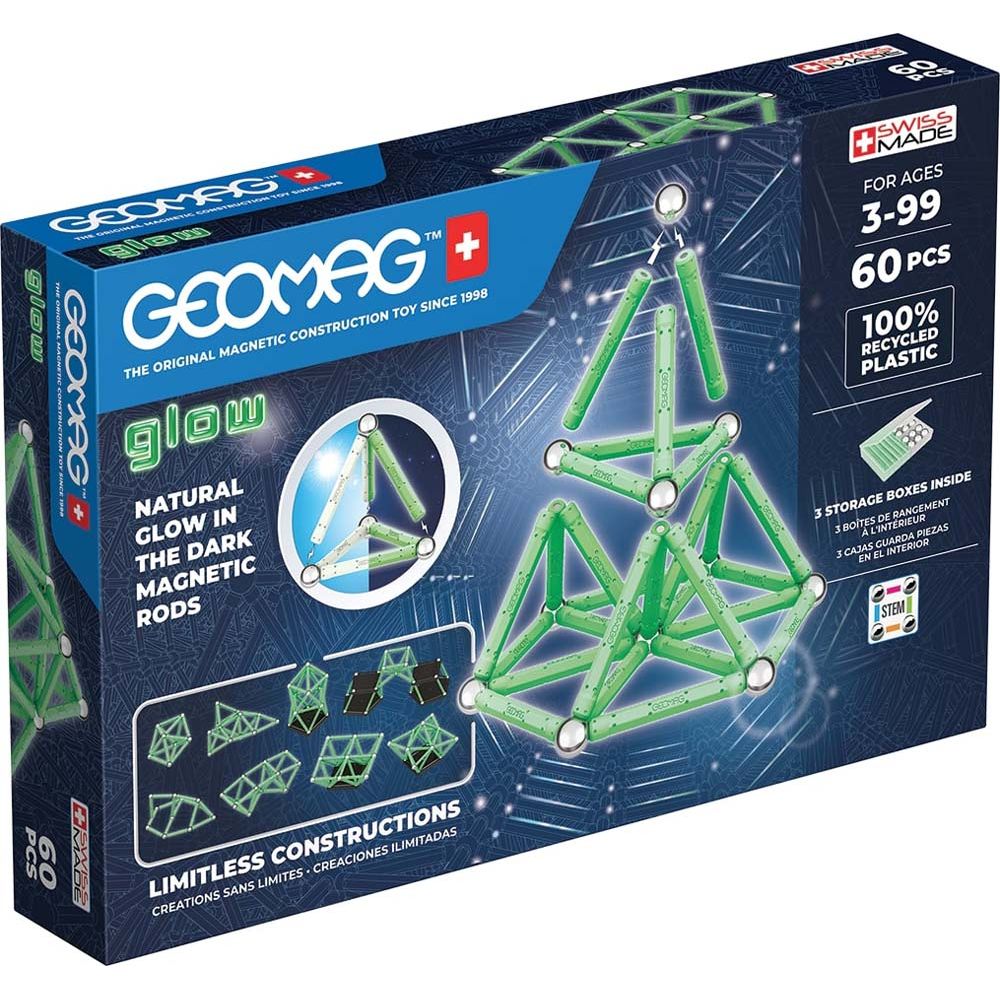 Glow Recycled 60 pcs, Geomag