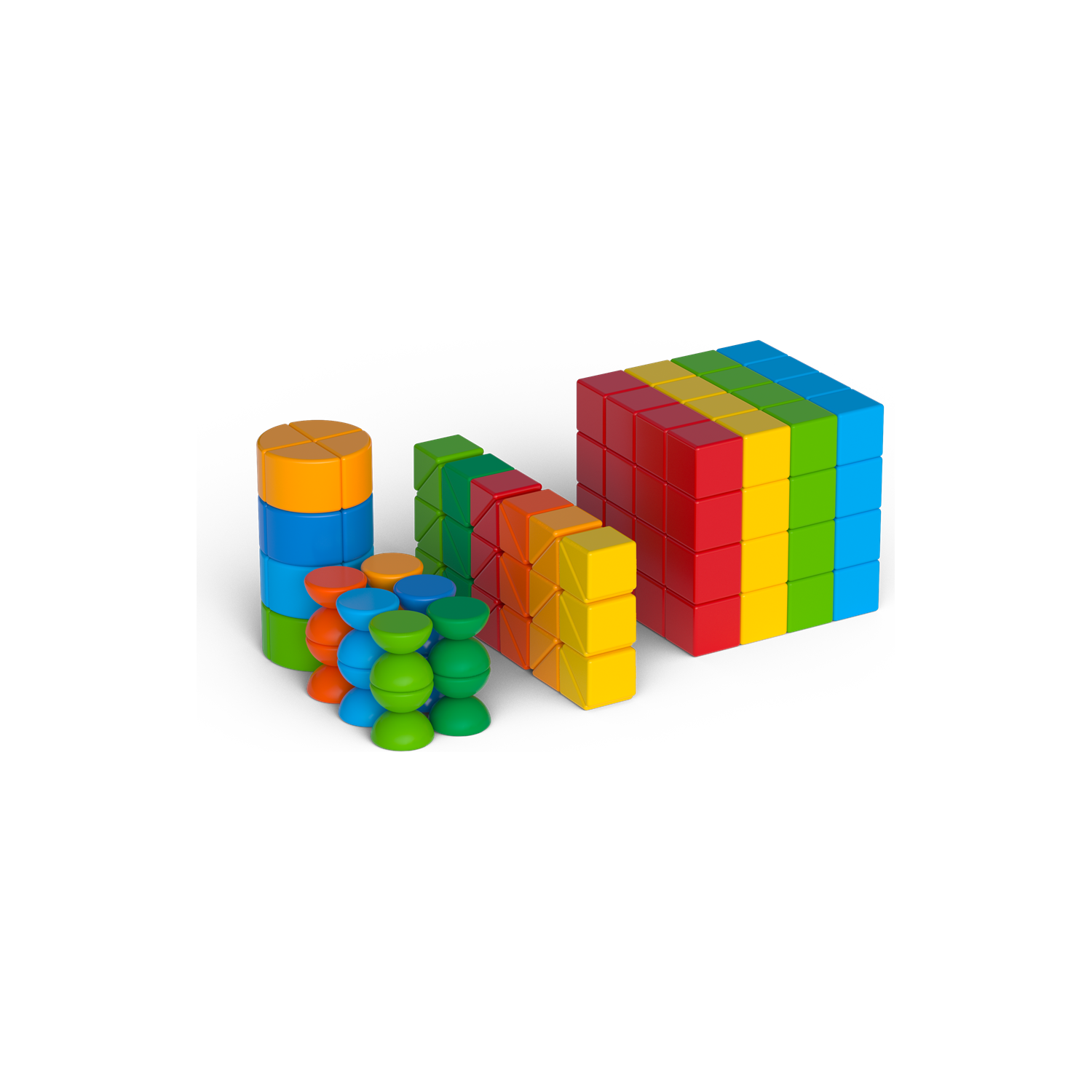 Magicube Blocks Recycled Bulk 164 pcs, Geomag