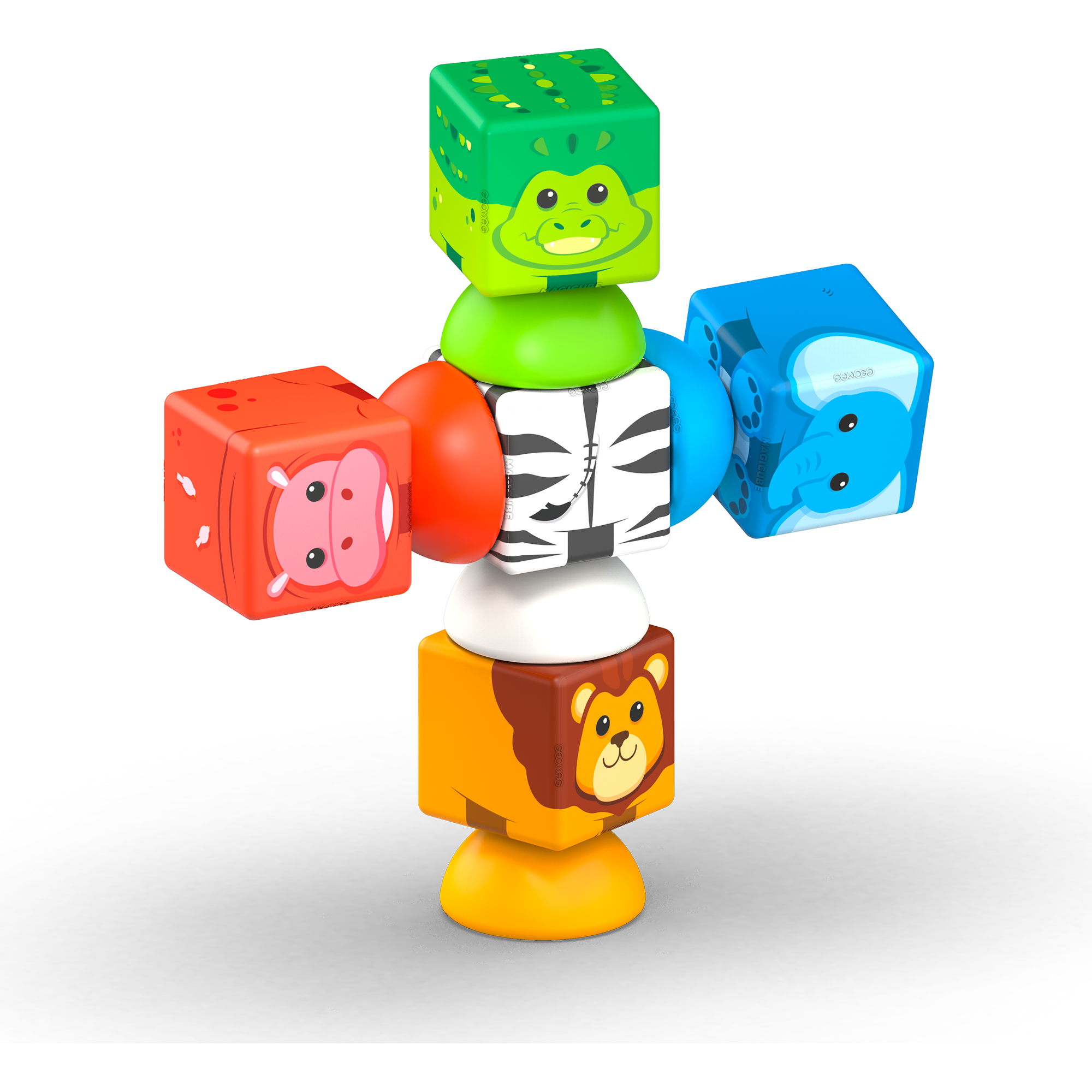 Magicube Blocks Stacking Safari 10 pcs, Geomag
