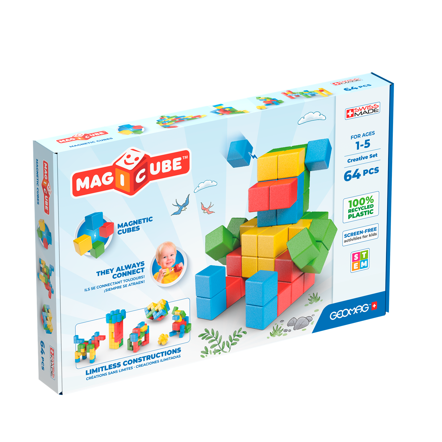 Magicube Creative Set 64 pcs, Geomag