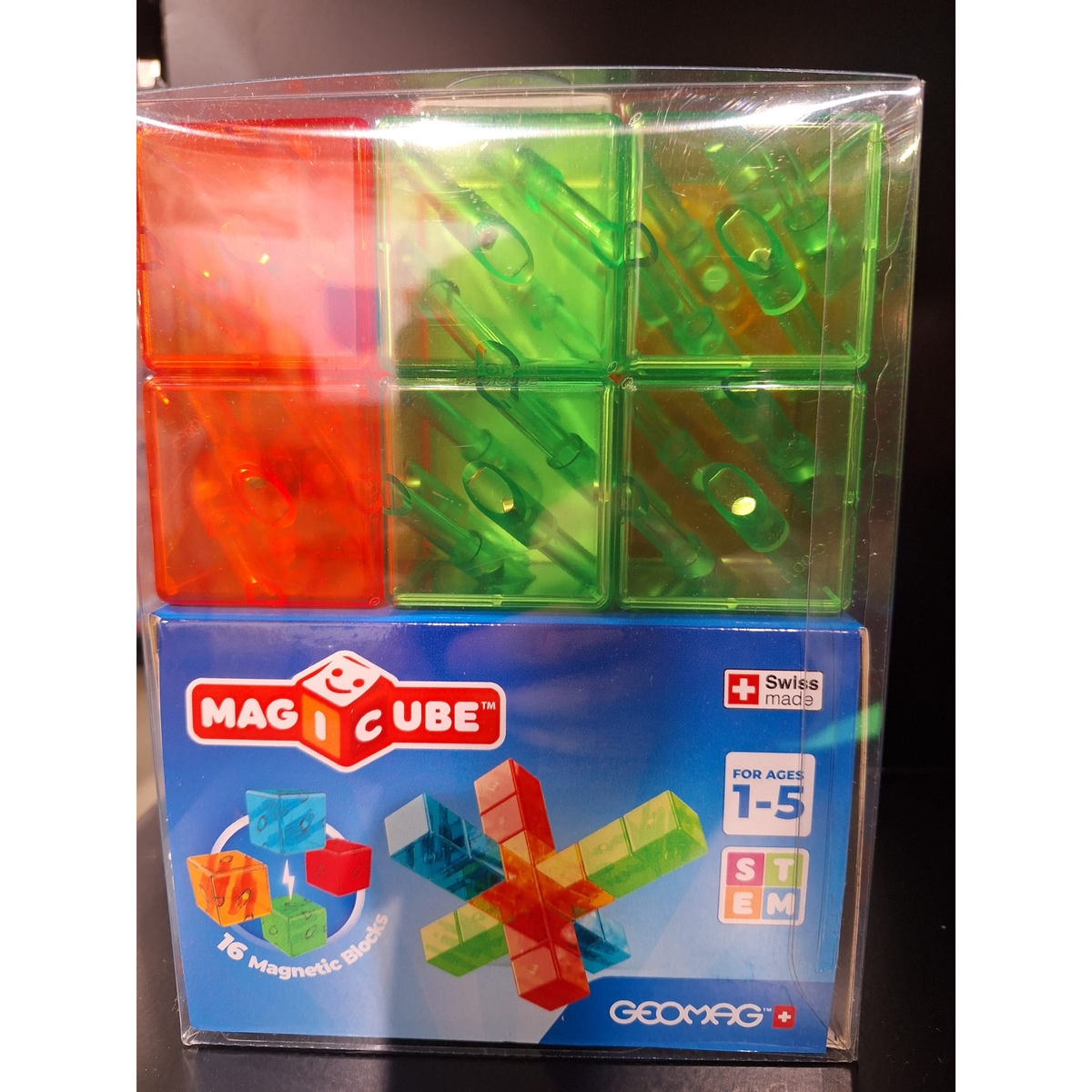 Magicube Gem Colors Crystal 16-delig | Magnetisch speelgoed | 1-5 jaar, Geomag