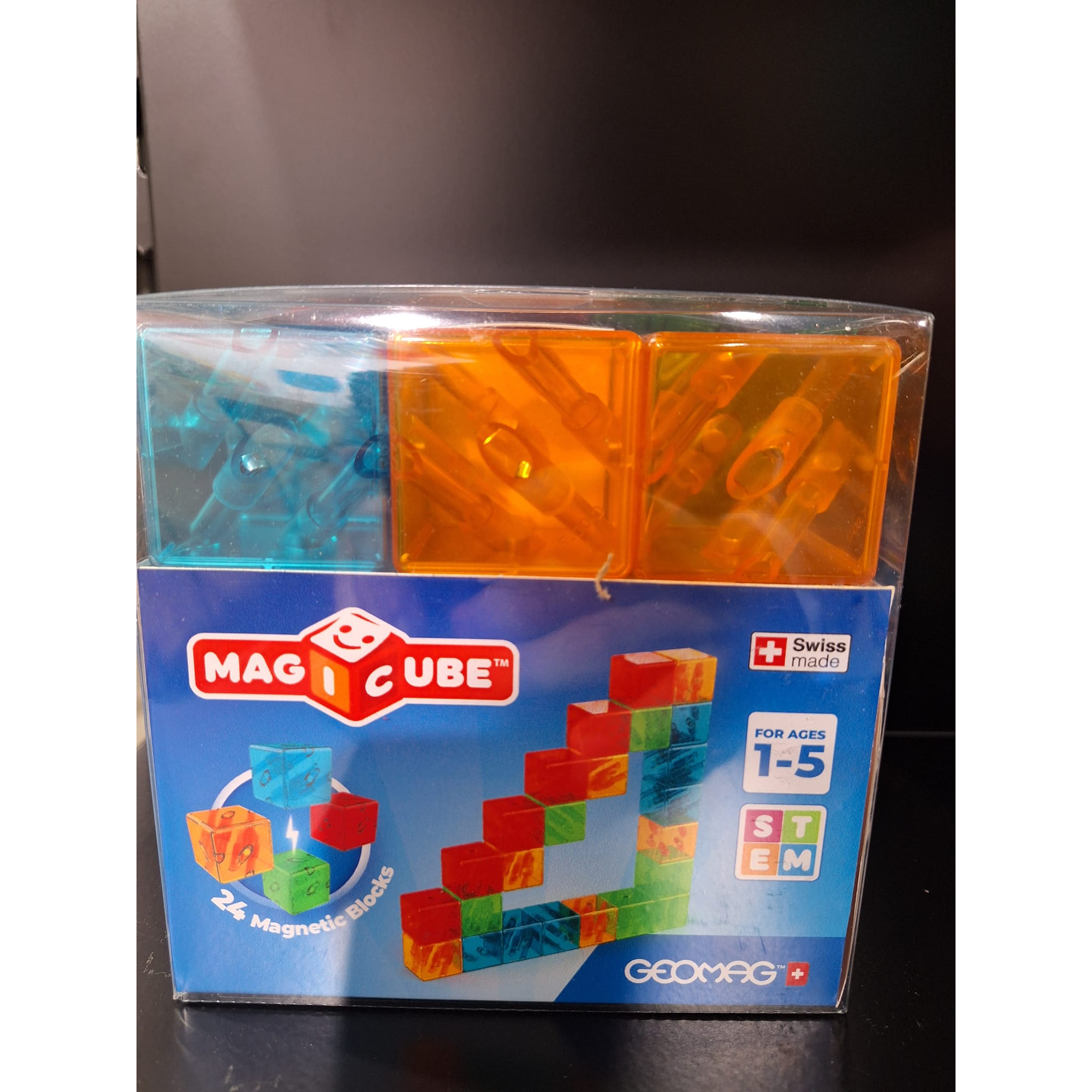 Magicube Gem Colors Crystal 32-delig | Magnetisch speelgoed | 1-5 jaar, Geomag