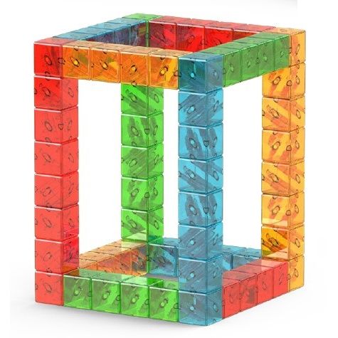 Magicube Gem Colors Crystal 64-delig | Magnetisch speelgoed 1-5 jaar, Geomag