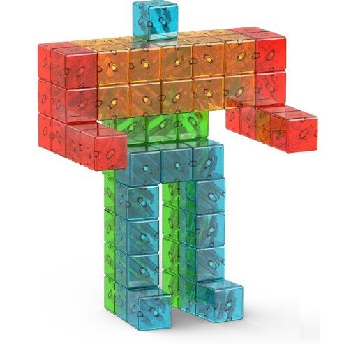 Magicube Gem Colors Crystal 64-delig | Magnetisch speelgoed 1-5 jaar, Geomag