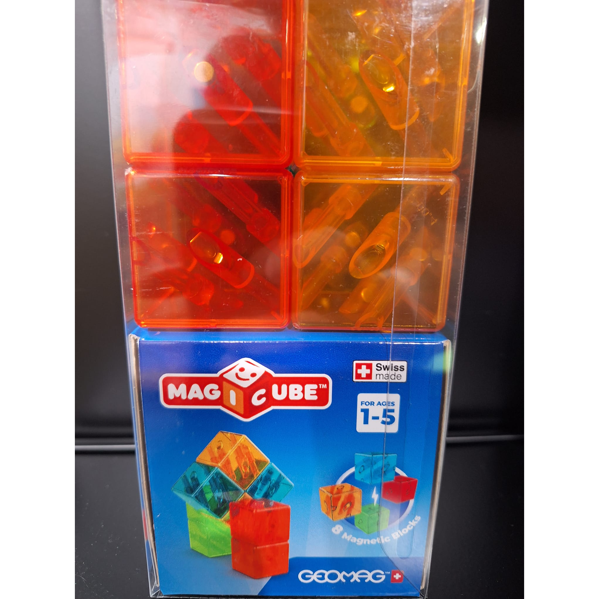 Magicube Gem Colors Crystal 9-delig | Magnetisch speelgoed | 1-5 jaar, Geomag