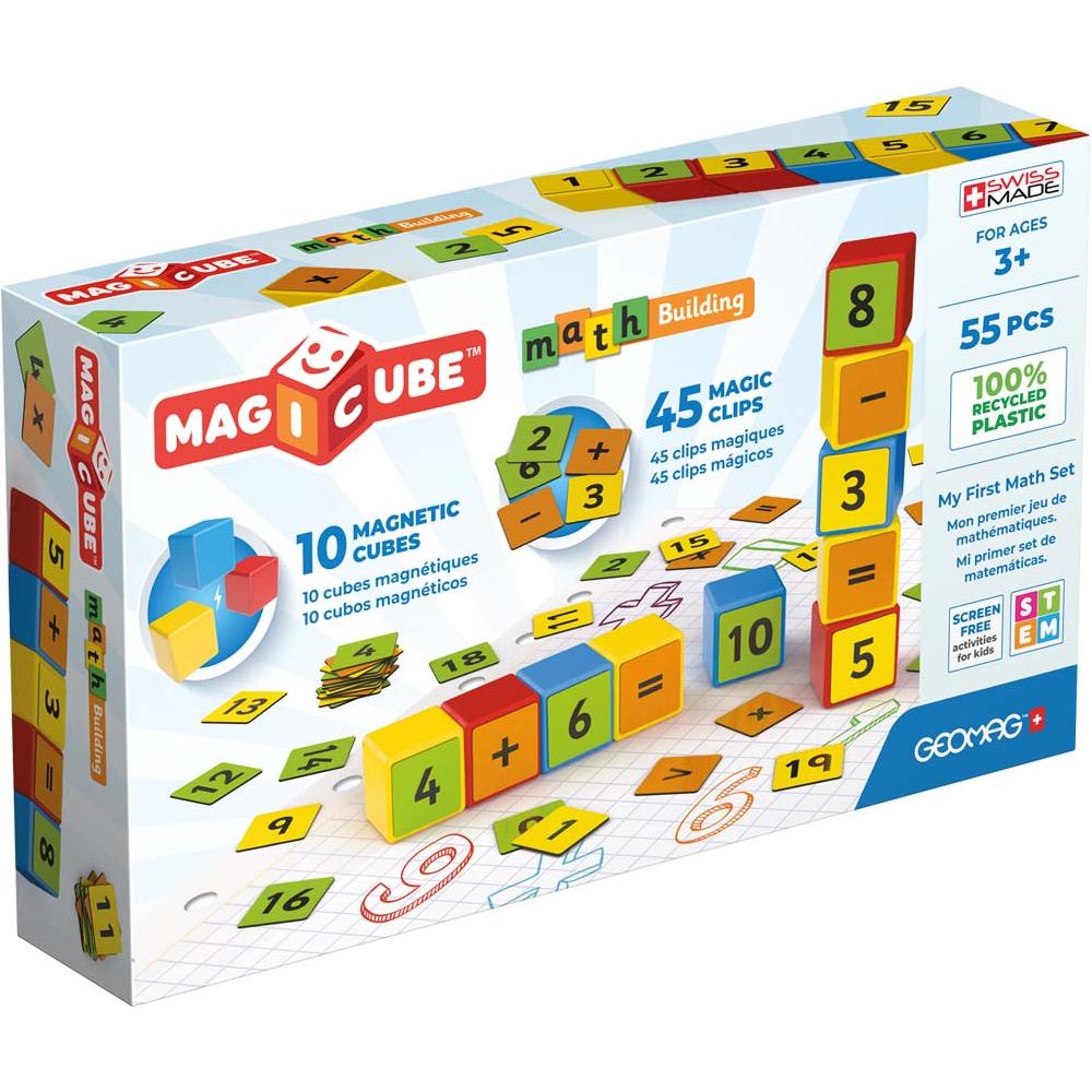 Magicube Math Building Recycled Clips 55 pcs, Geomag