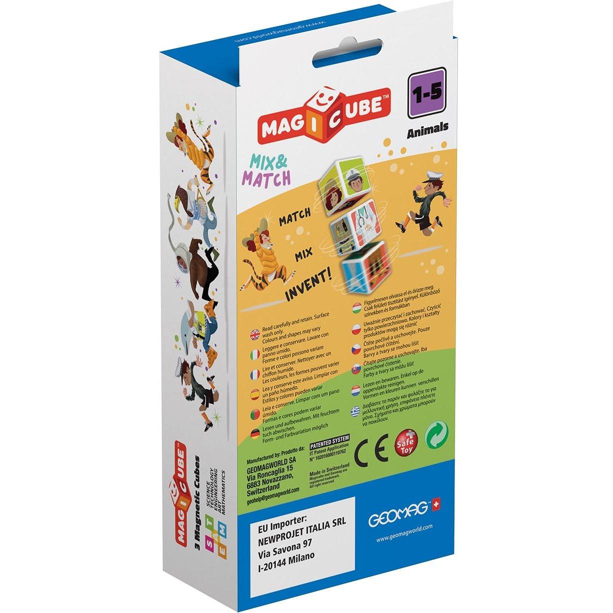 Magicube Mix & match Animals 3 pcs, Geomag