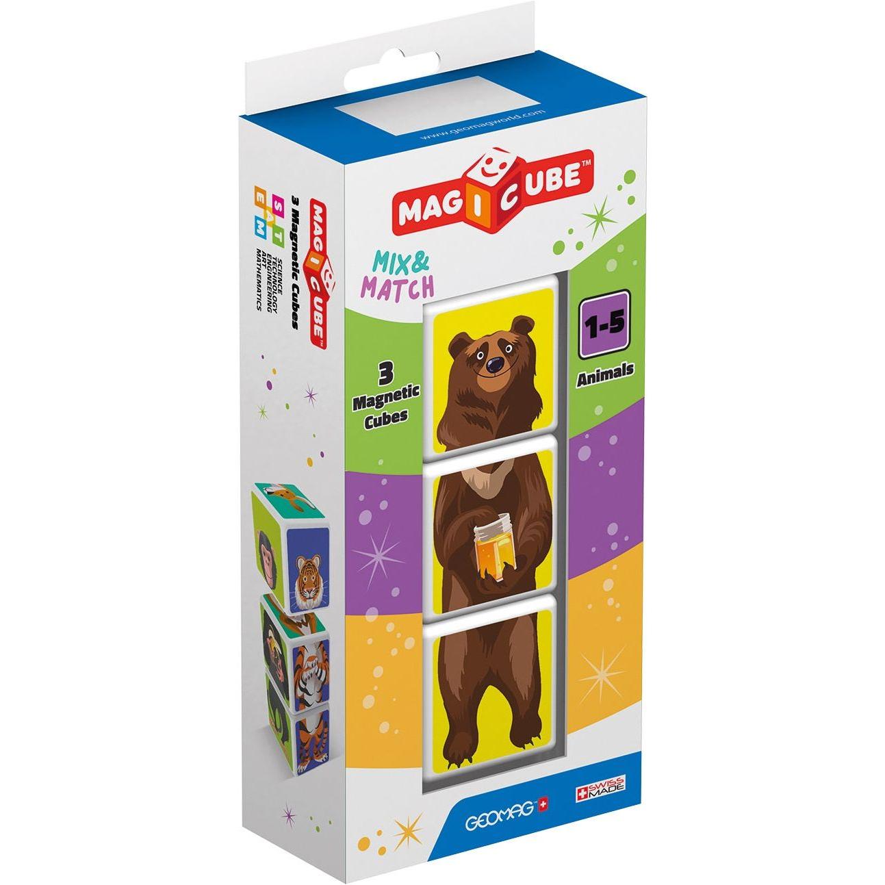 Magicube Mix & match Animals 3 pcs, Geomag