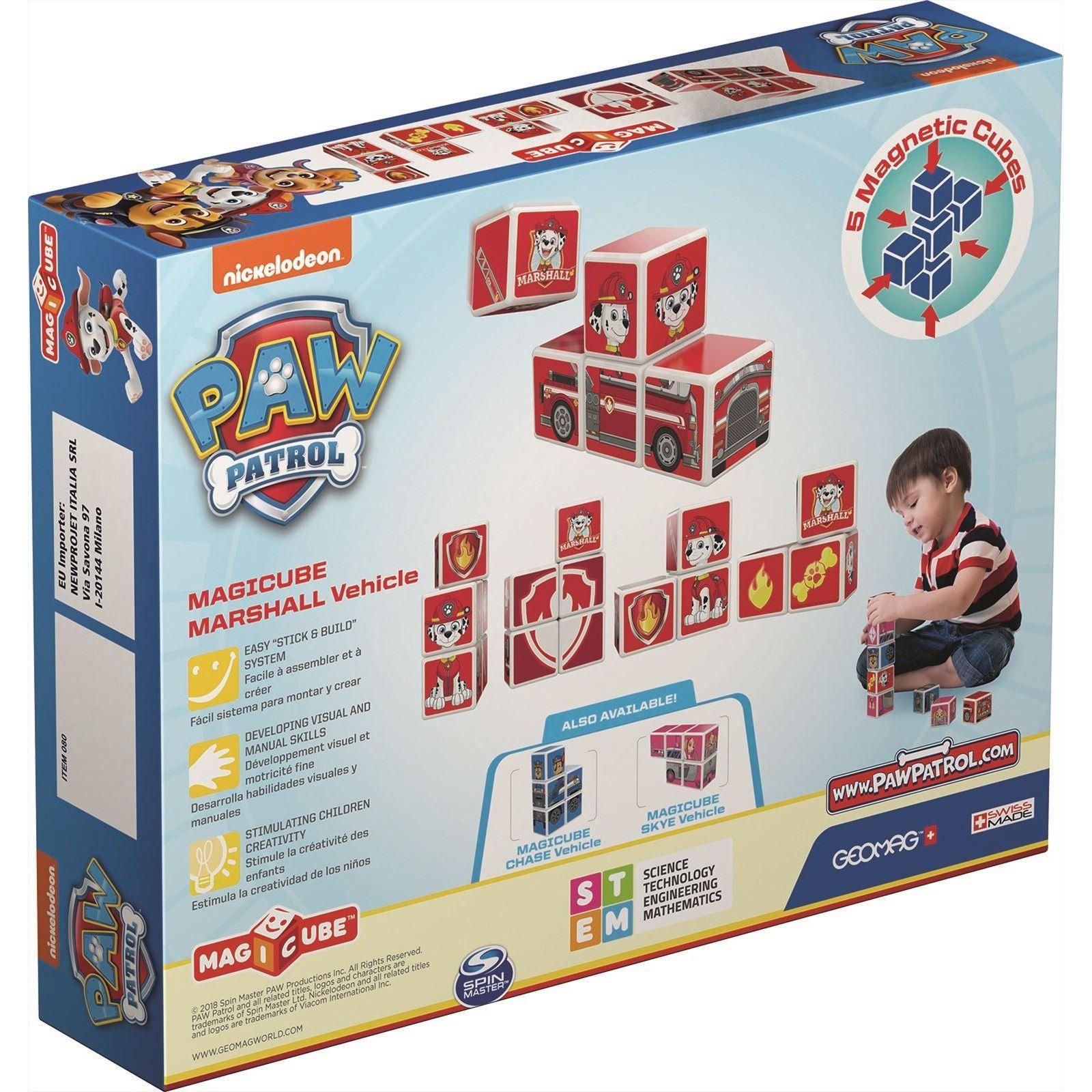 MagiCube Paw Patrol Marshall Fire Truck - 5pcs, Geomag
