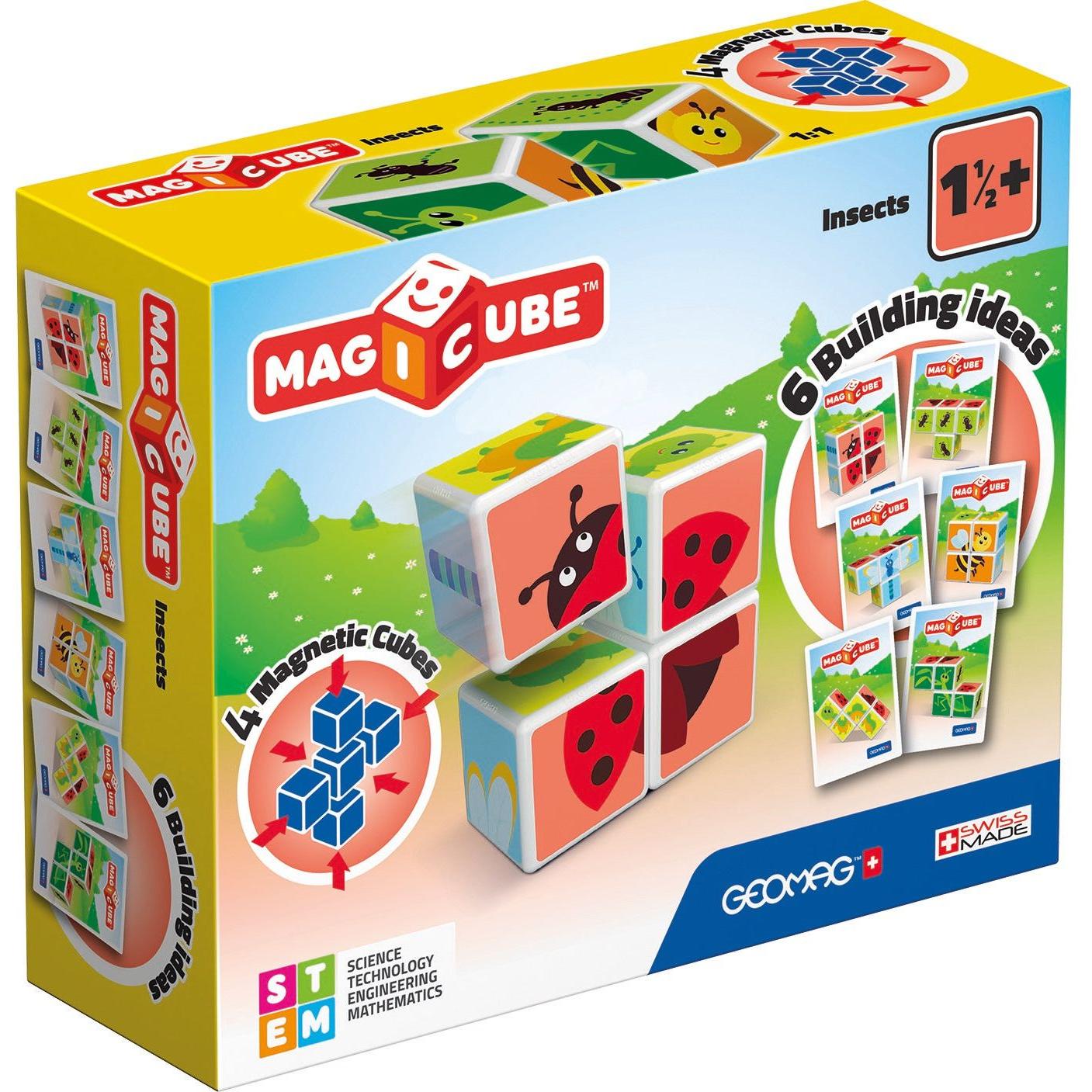 Magicube Printed Insects + Cards 7 pcs, Geomag