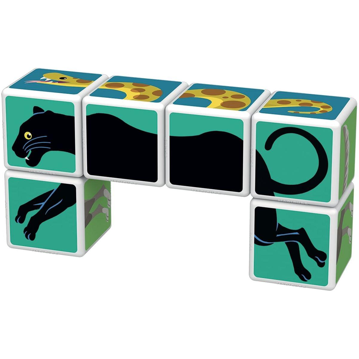 Magicube Printed Jungle + Cards 6 pcs, Geomag