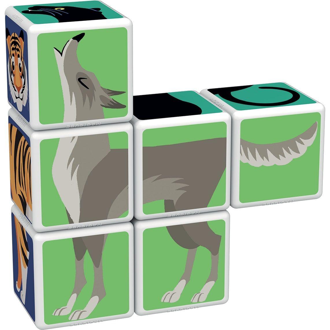 Magicube Printed Jungle + Cards 6 pcs, Geomag