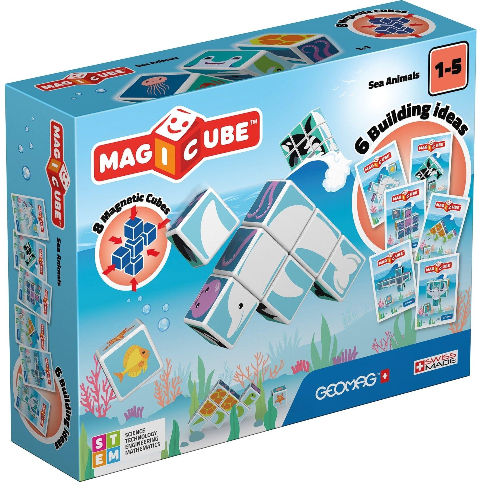 Magicube Printed Sea + Cards 8 pcs, Geomag