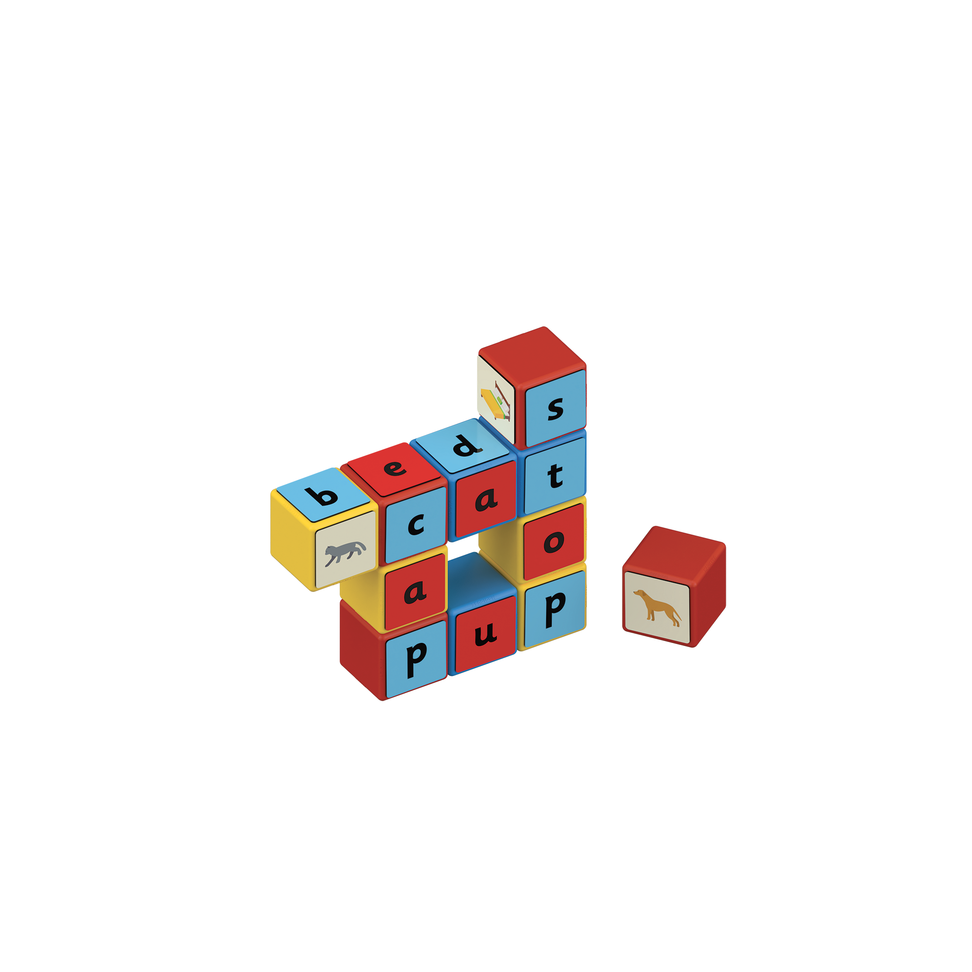 Magicube Word Building Recycled Clips 79 pcs, Geomag