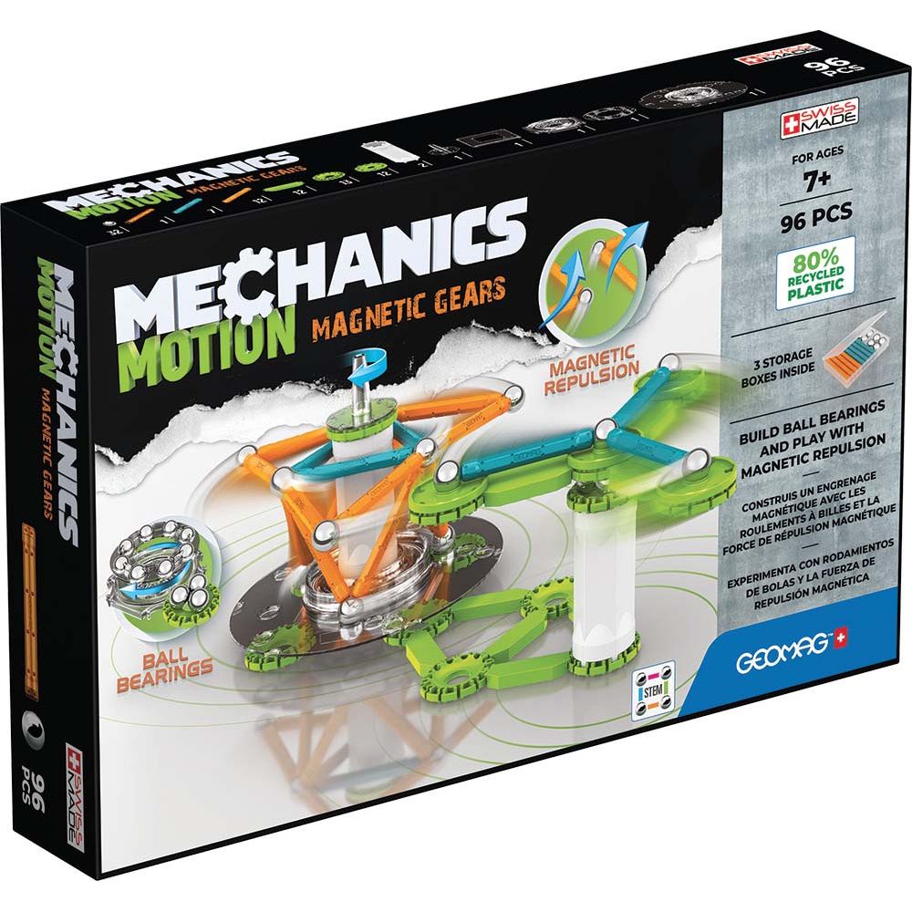 Mechanics Motion Recycled 2 Magnetic Gears 96 pcs, Geomag