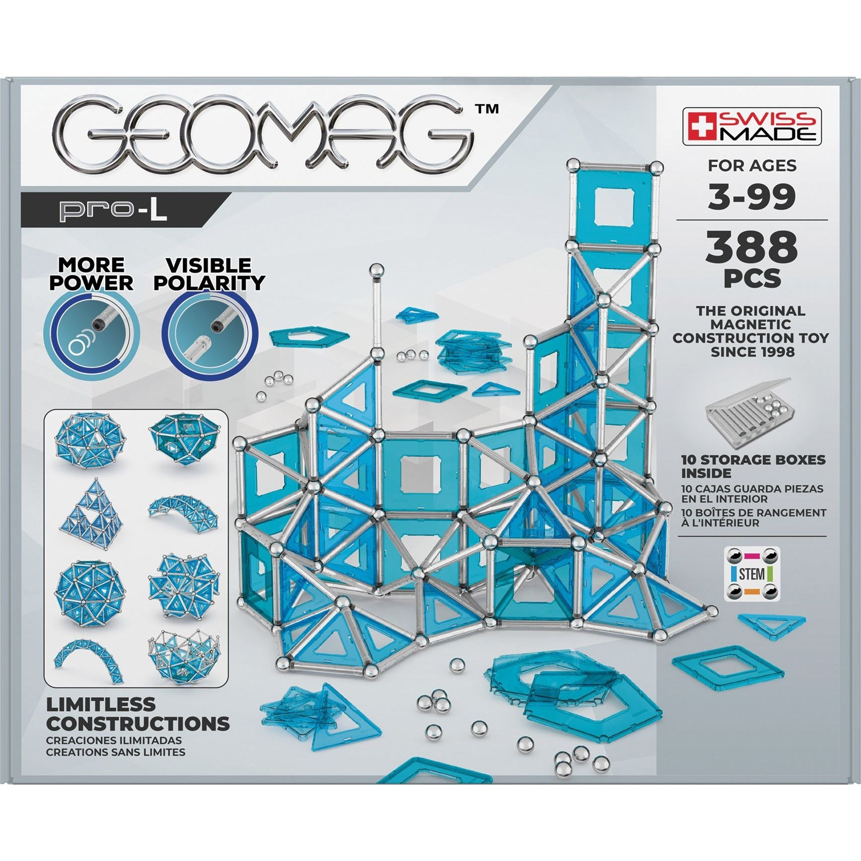 Pro-L Masterbox 388 pcs, Geomag