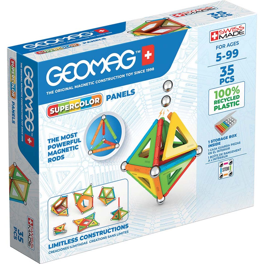 Supercolor Panels Recycled 35 pcs, Geomag