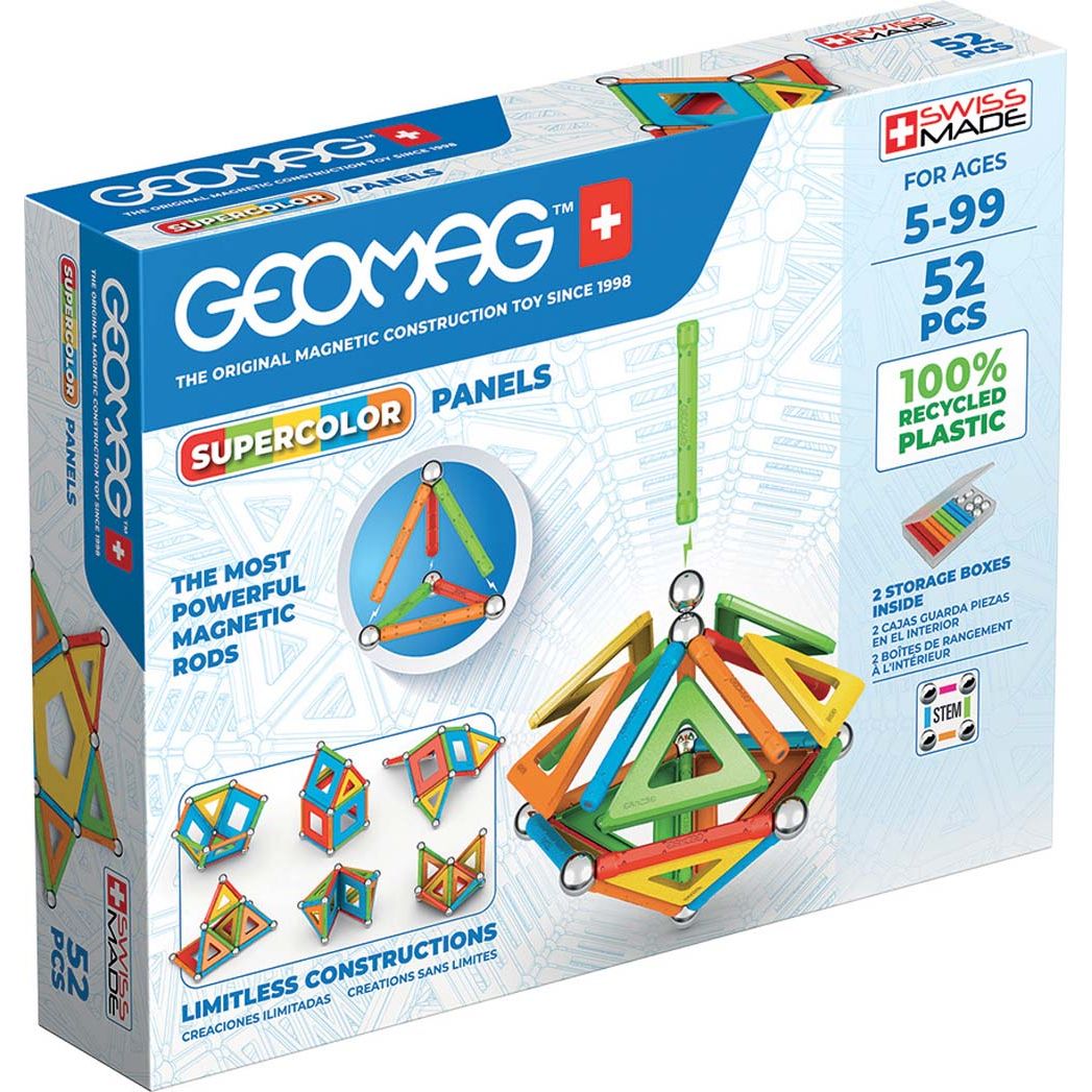 Supercolor Panels Recycled 52 pcs, Geomag