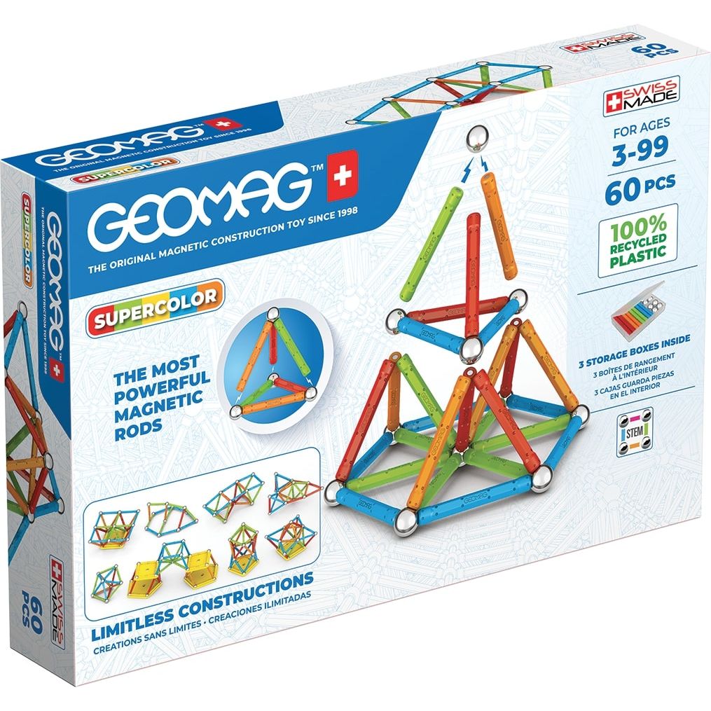 Supercolor Recycled 60 pcs, Geomag