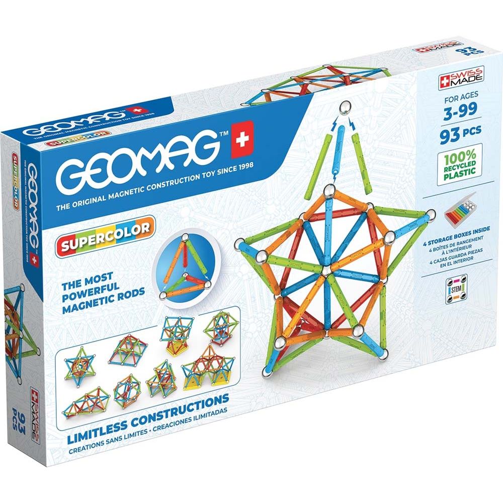 Supercolor Recycled 93 pcs, Geomag