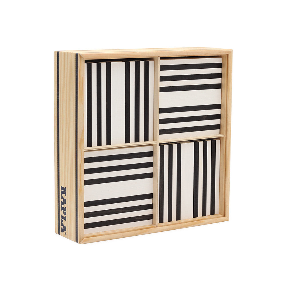 100 ZWART-WIT BOX: 50 zwarte en 50 witte planken, Kapla