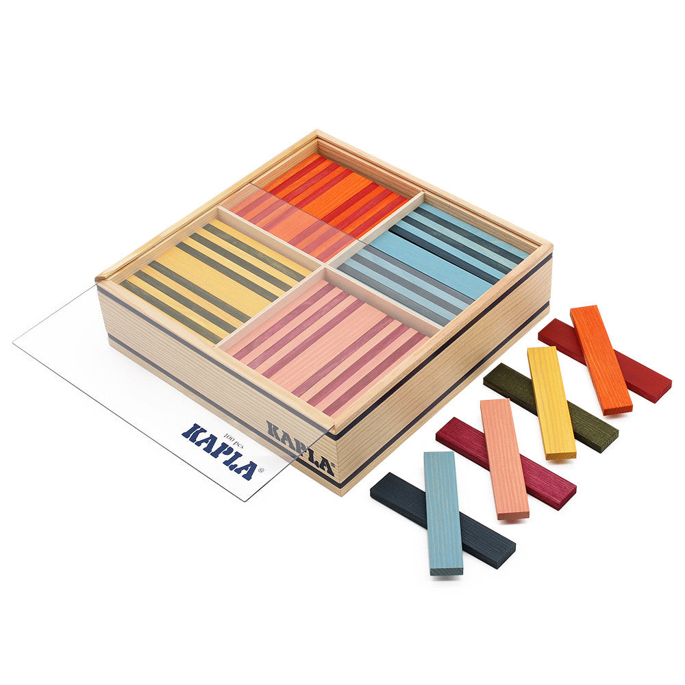 100 OCTOCOLOR KIST: 100 planken in acht kleuren, Kapla