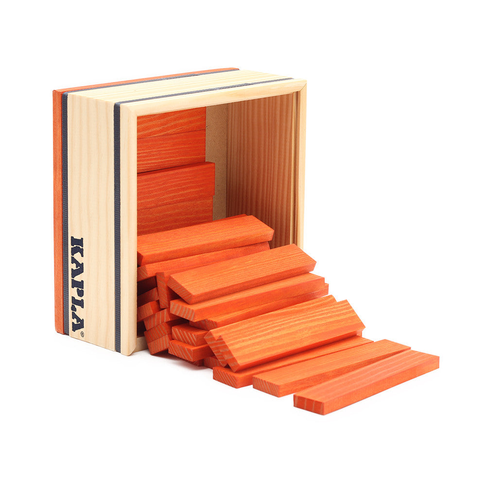 40 SQUARES - Gekleurde planken oranje, Kapla
