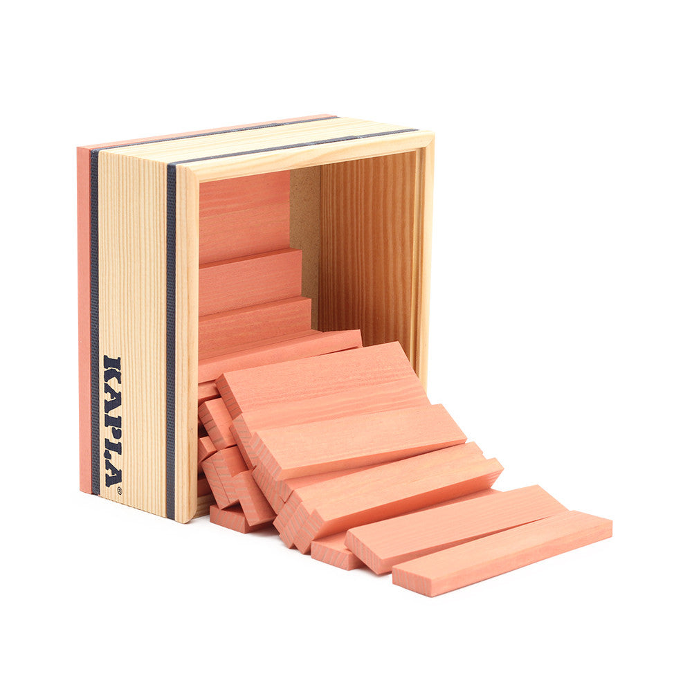40 SQUARES - Gekleurde planken roze, Kapla