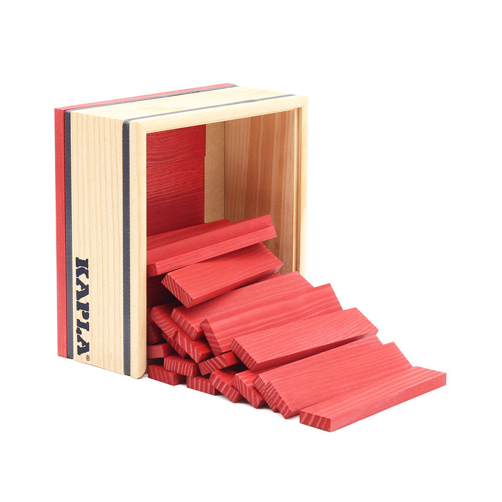 40 SQUARES - Gekleurde planken rood, Kapla