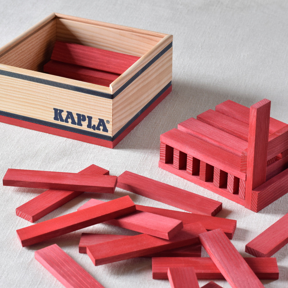 40 SQUARES - Gekleurde planken rood, Kapla