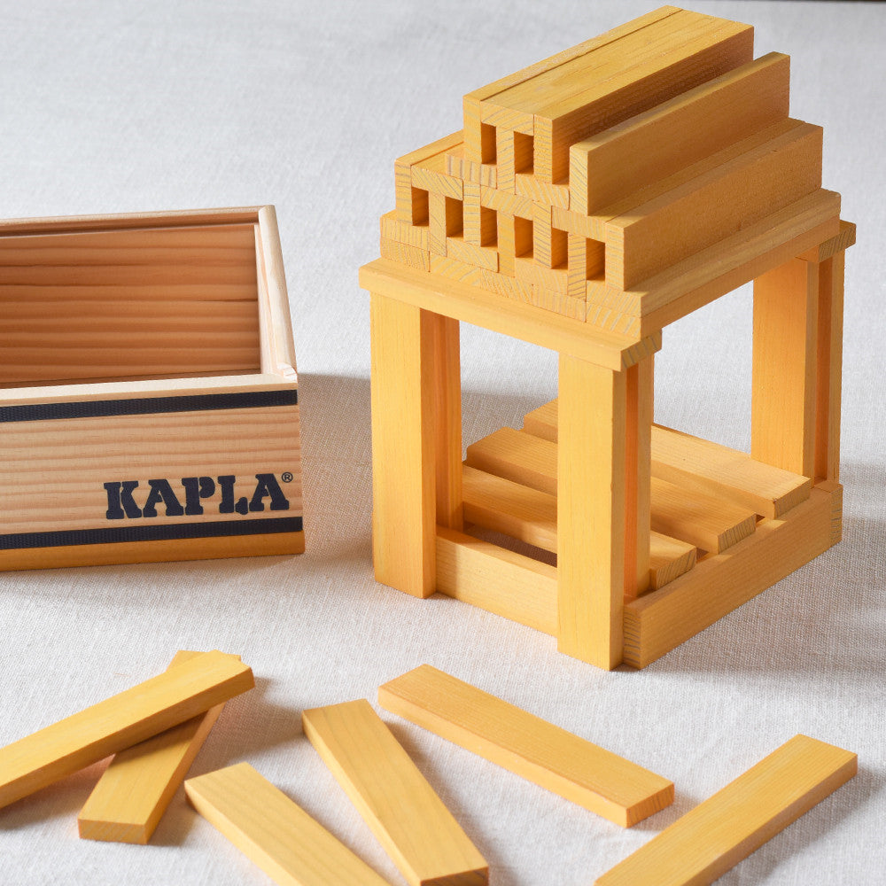 40 SQUARES - Gekleurde planken geel, Kapla