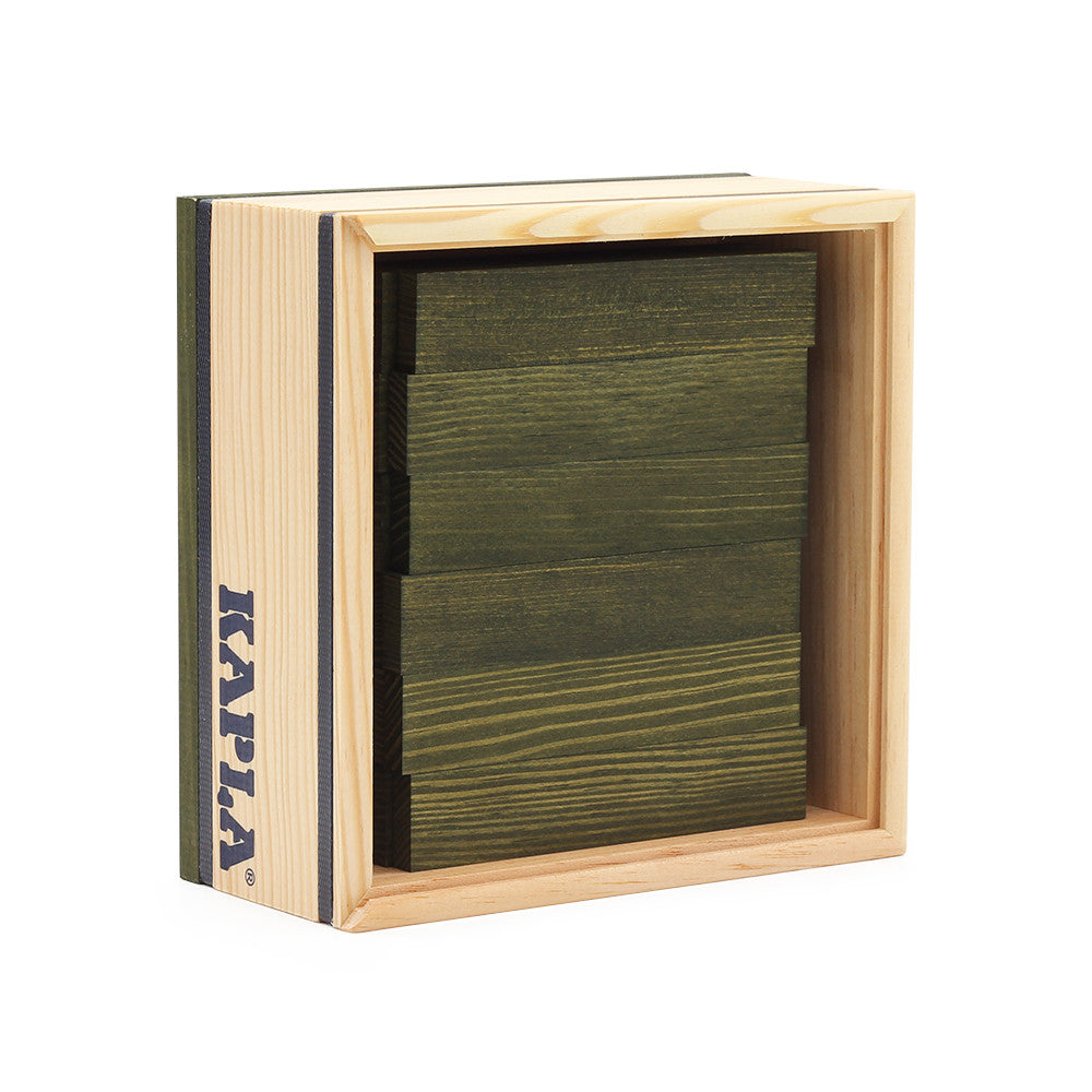 40 SQUARES - Gekleurde planken donkergroen, Kapla