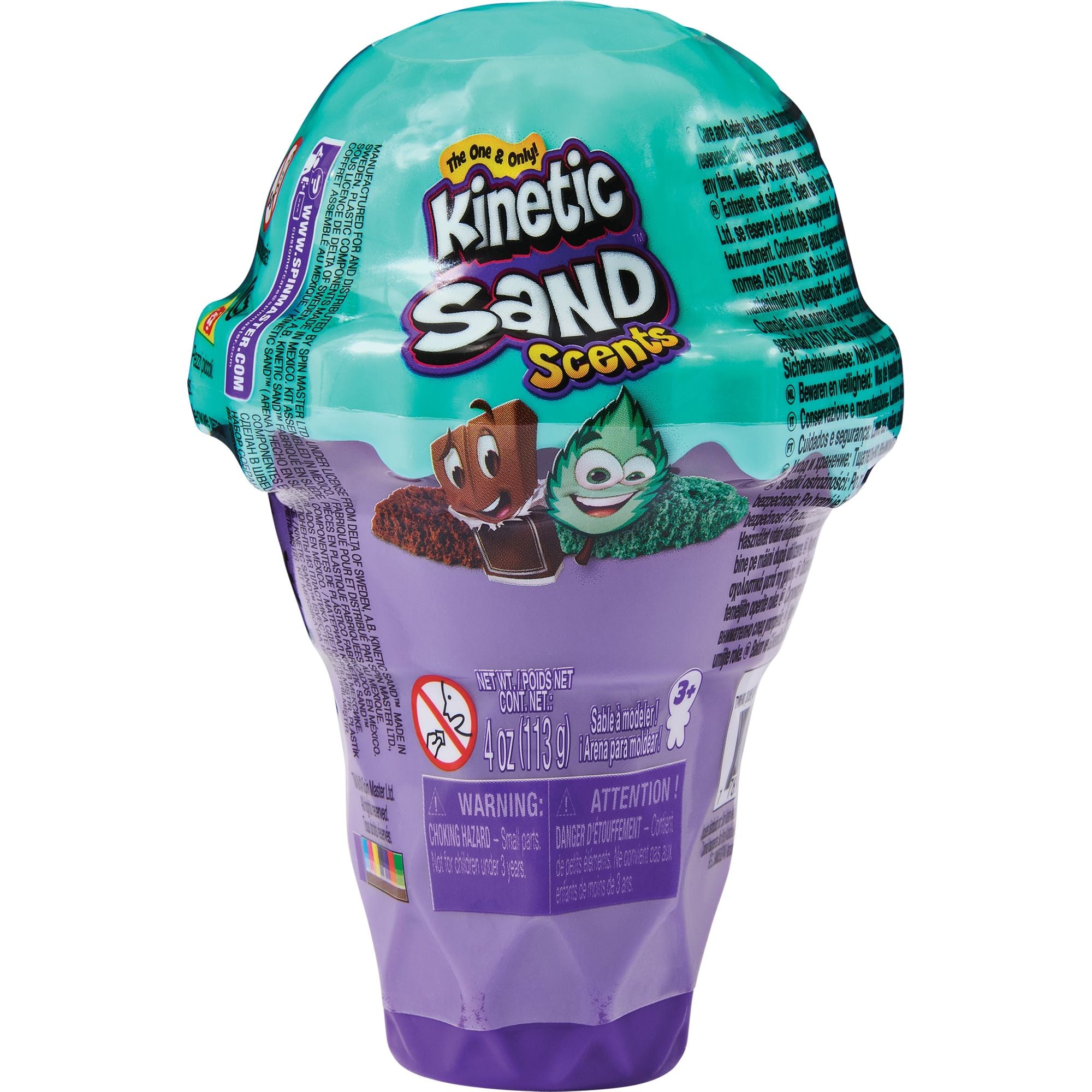 Kinetic Sand - Ijshoorntjeshouder Met Speelzand - 113 gram, Spin Master