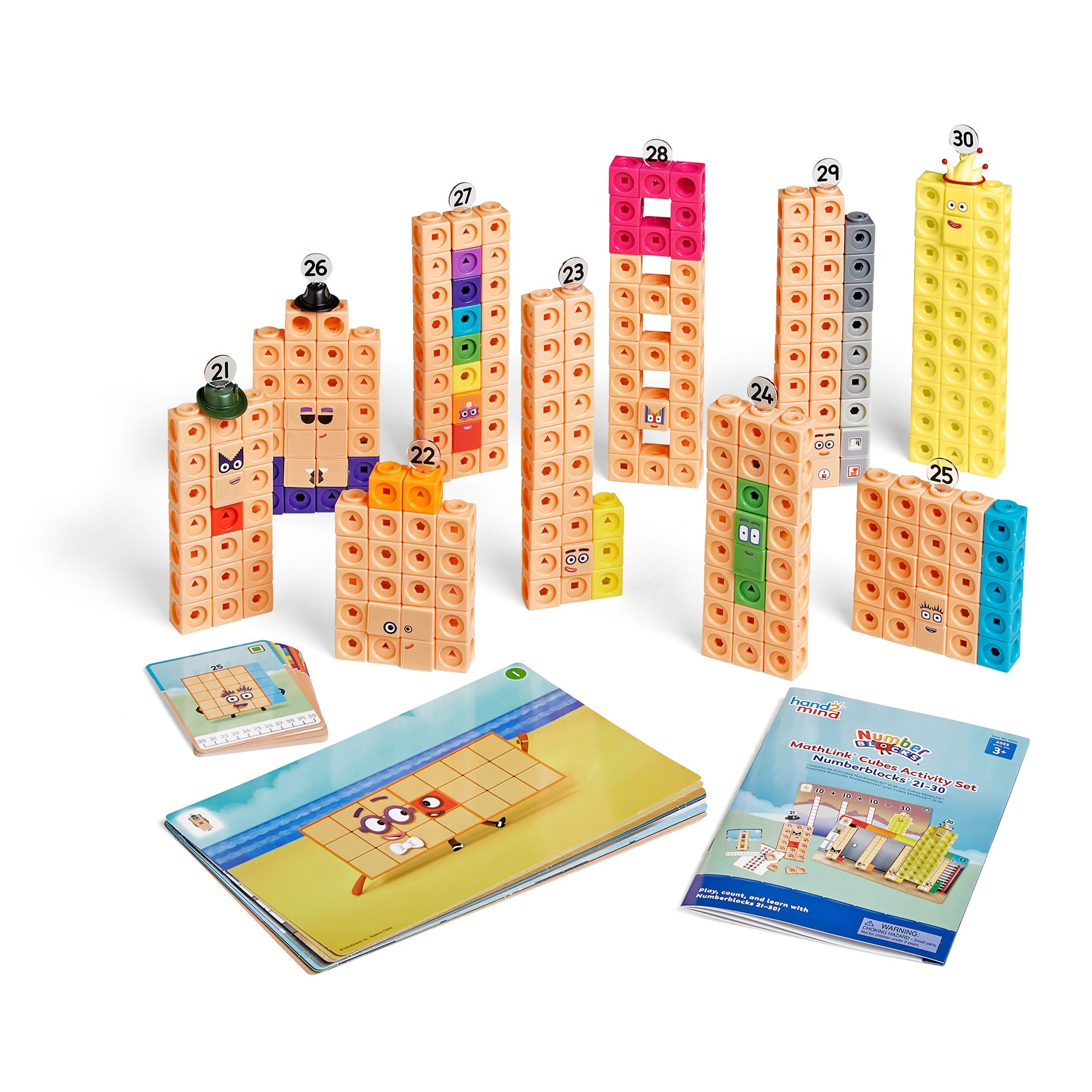MathLink® Cubes Numberblocks 21-30 Activity Set, Learning Resources