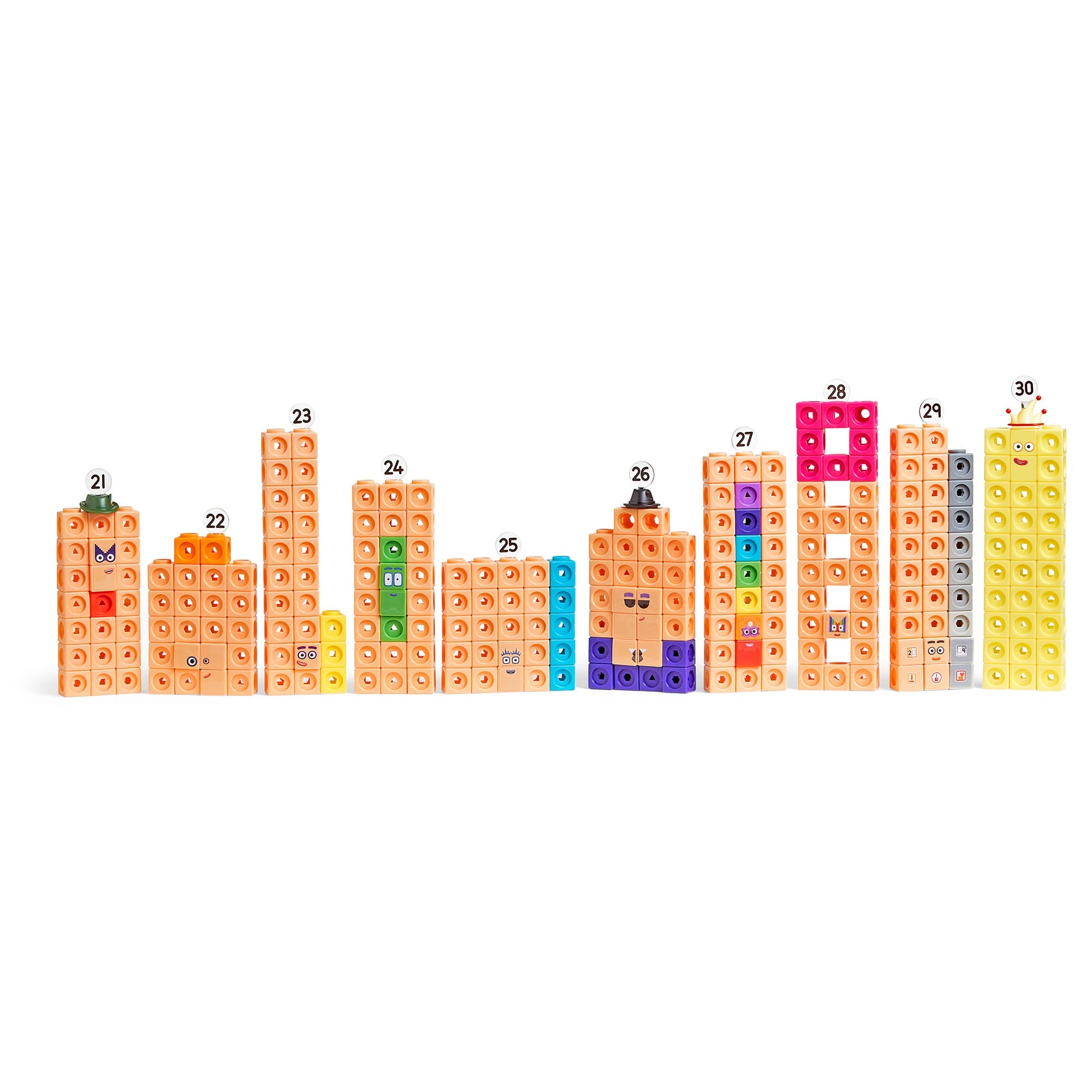 MathLink® Cubes Numberblocks 21-30 Activity Set, Learning Resources