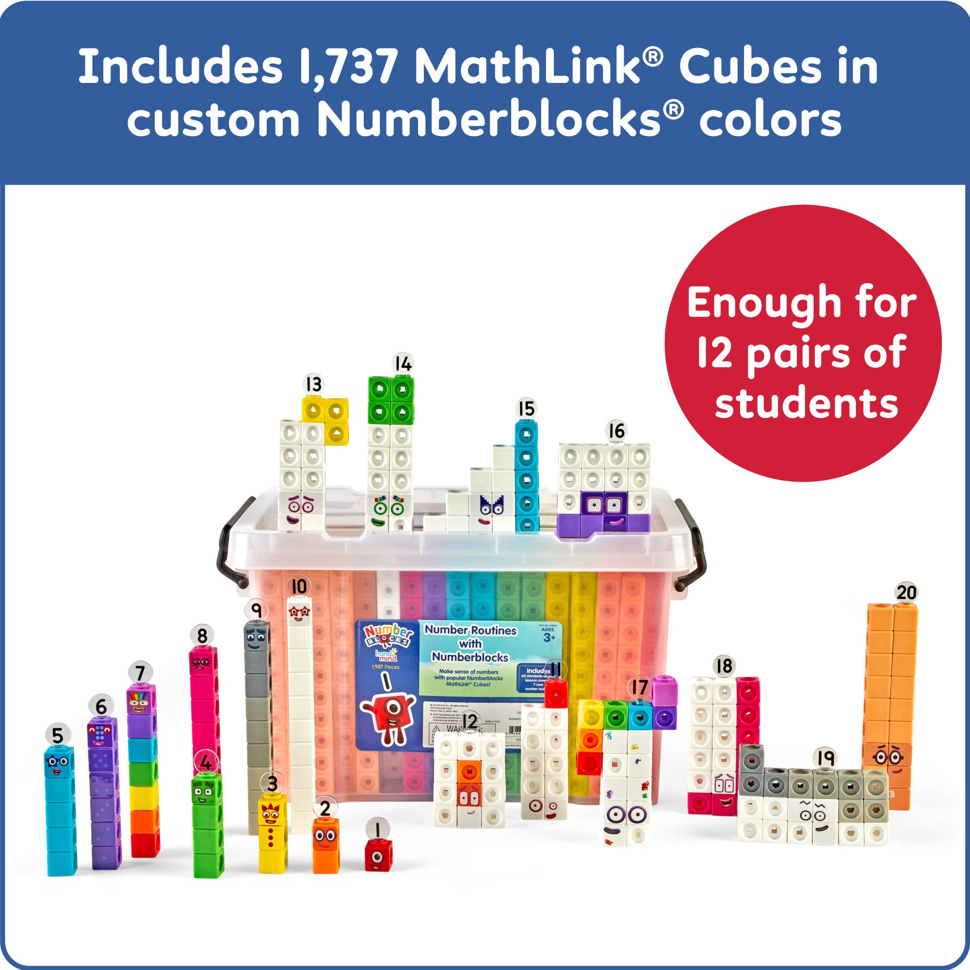 MathLink® Cubes Numberblocks® Classroom Set, Learning Resources