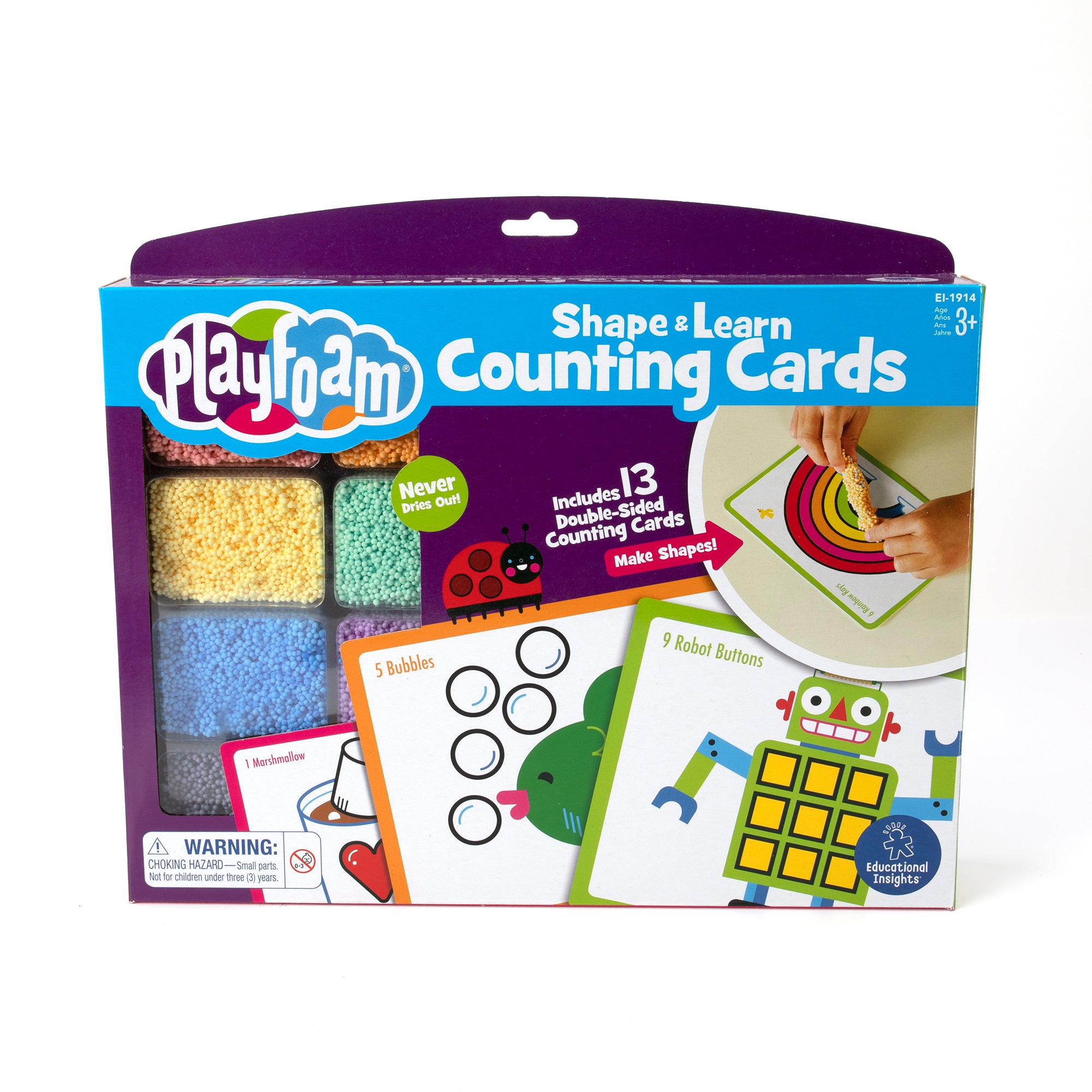 Playfoam® Shape & Learn Counting Cards, Learning Resources