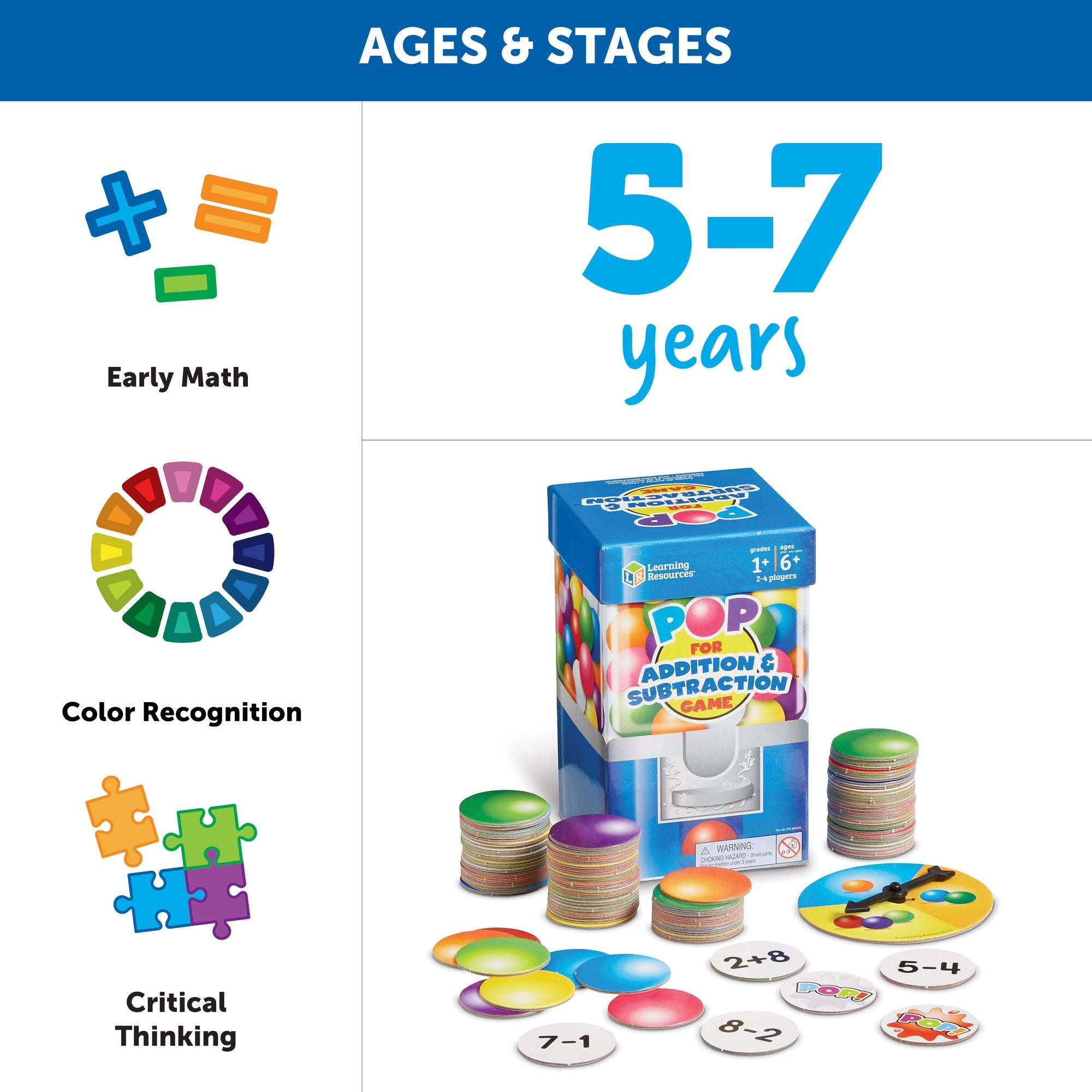 POP For Addition & Subtraction™ Game, Learning Resources