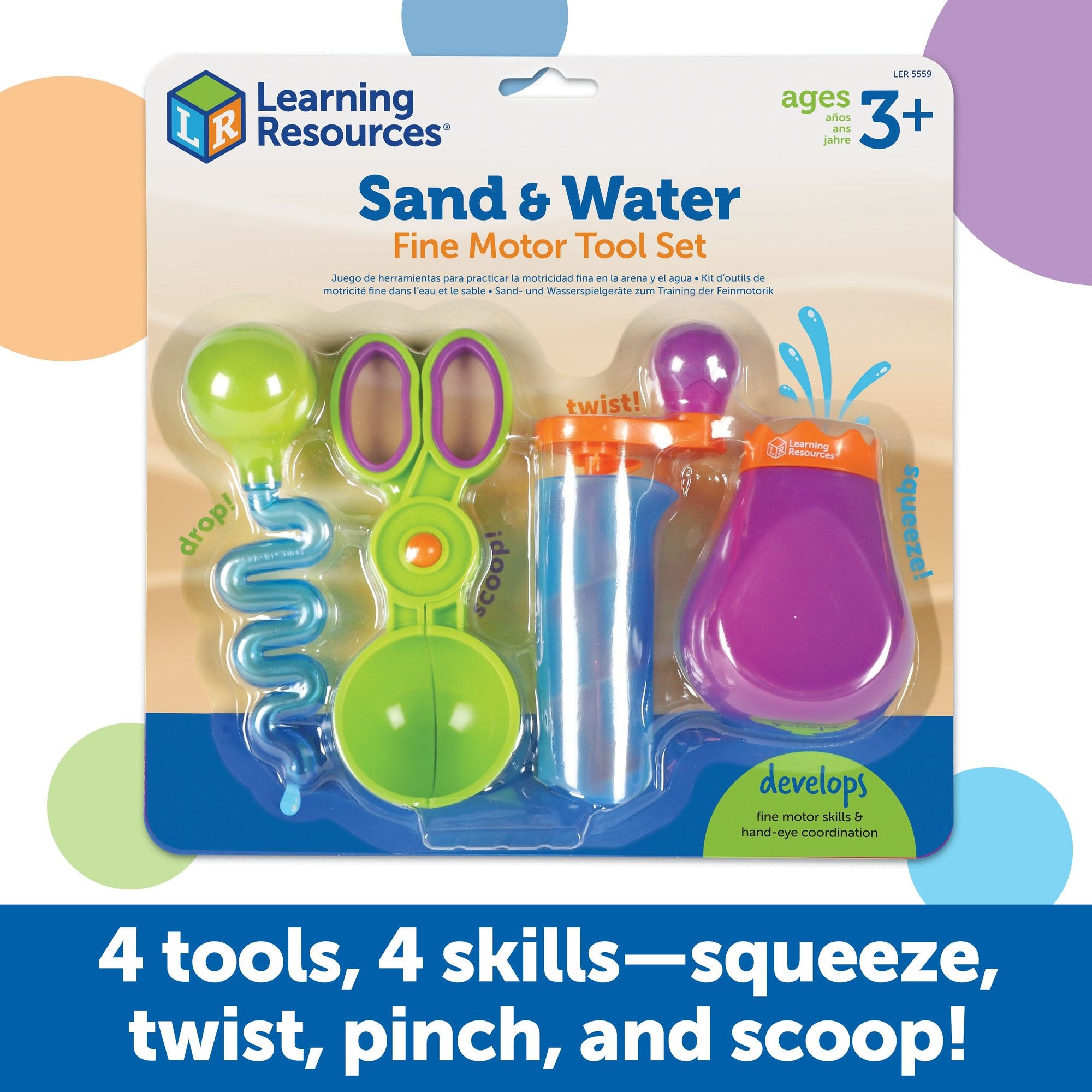 Sand & Water Fine Motor Tool Set, Learning Resources