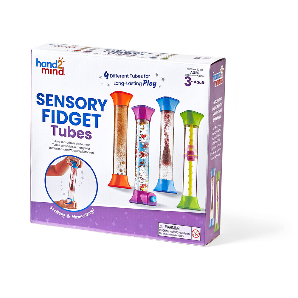 Sensory Fidget Tubes, Set of 4, Learning Resources