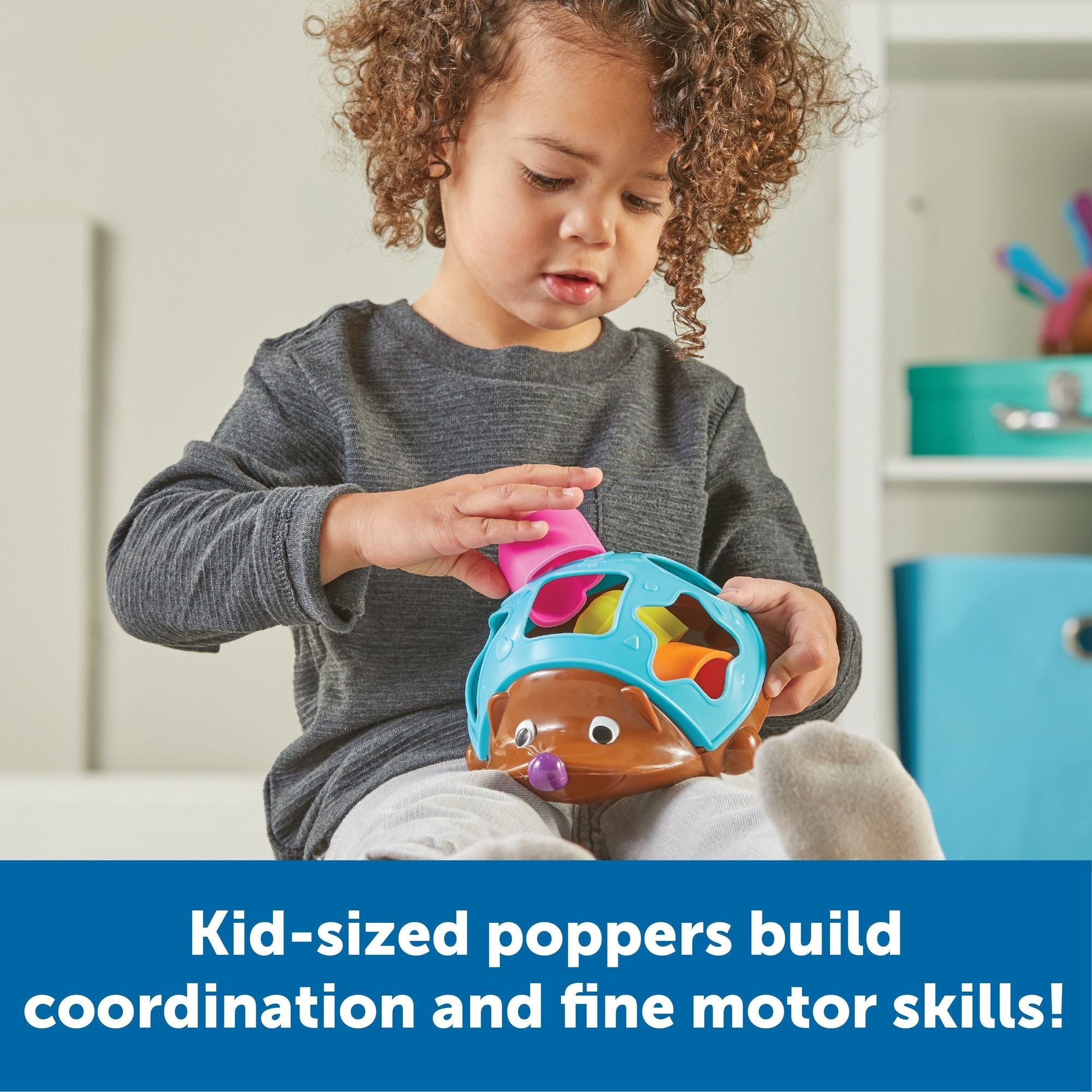 Spike The Fine Motor Hedgehog® Poppin’ Shapes Sorter, Learning Resources