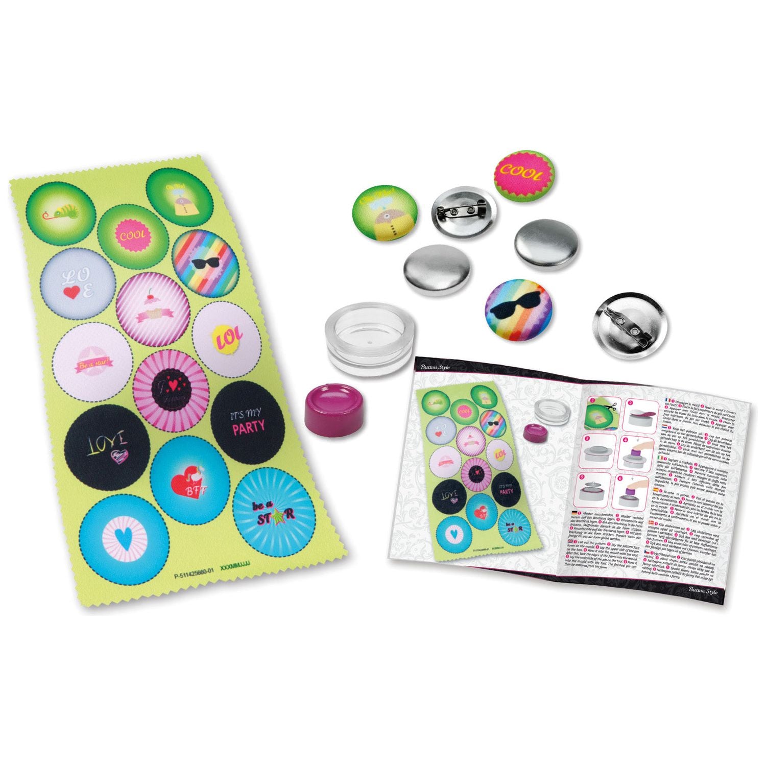 Button Style Pin, Lena