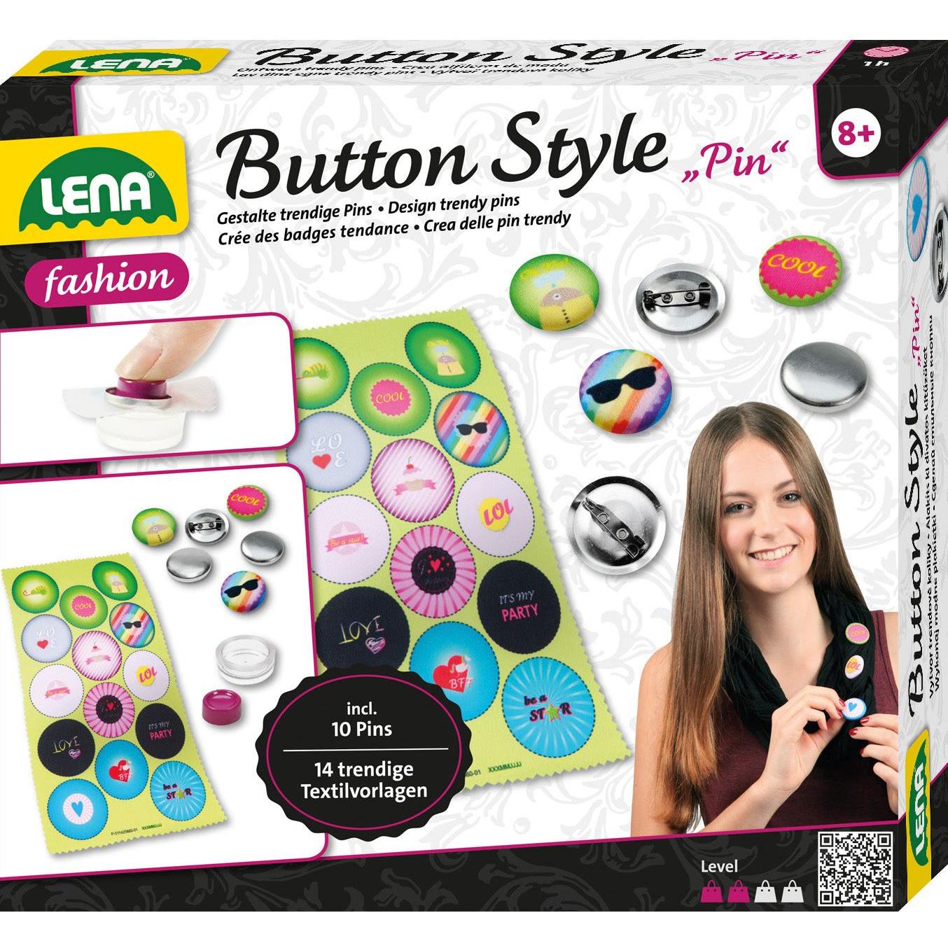 Button Style Pin, Lena