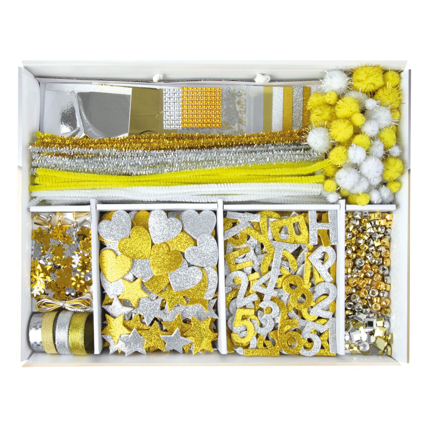 Creatief Jumbo Knutselkoffer Gold & Silver 1500 onderdelen, Lena