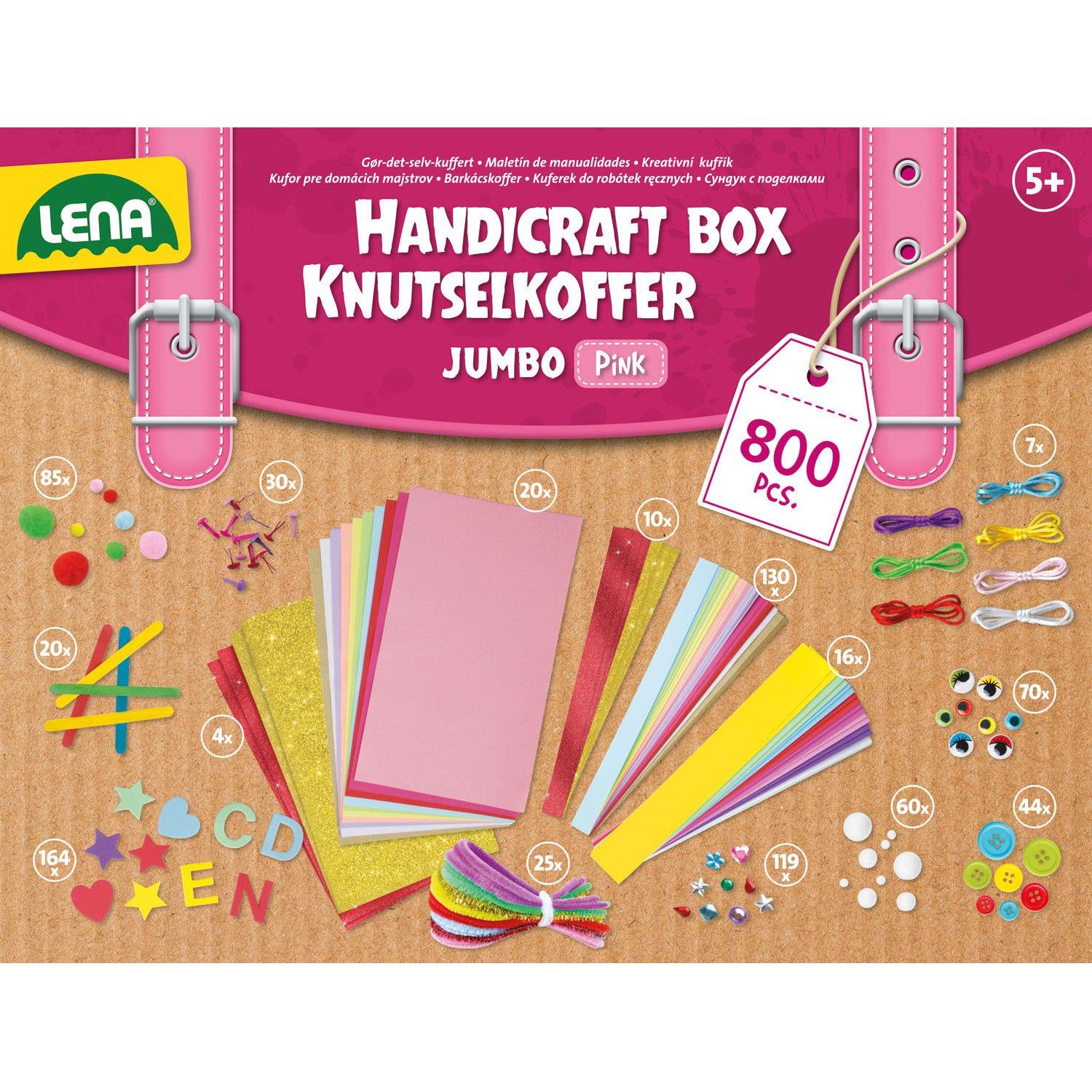 Creatief Jumbo Knutselkoffer Roze 800 pcs, Lena